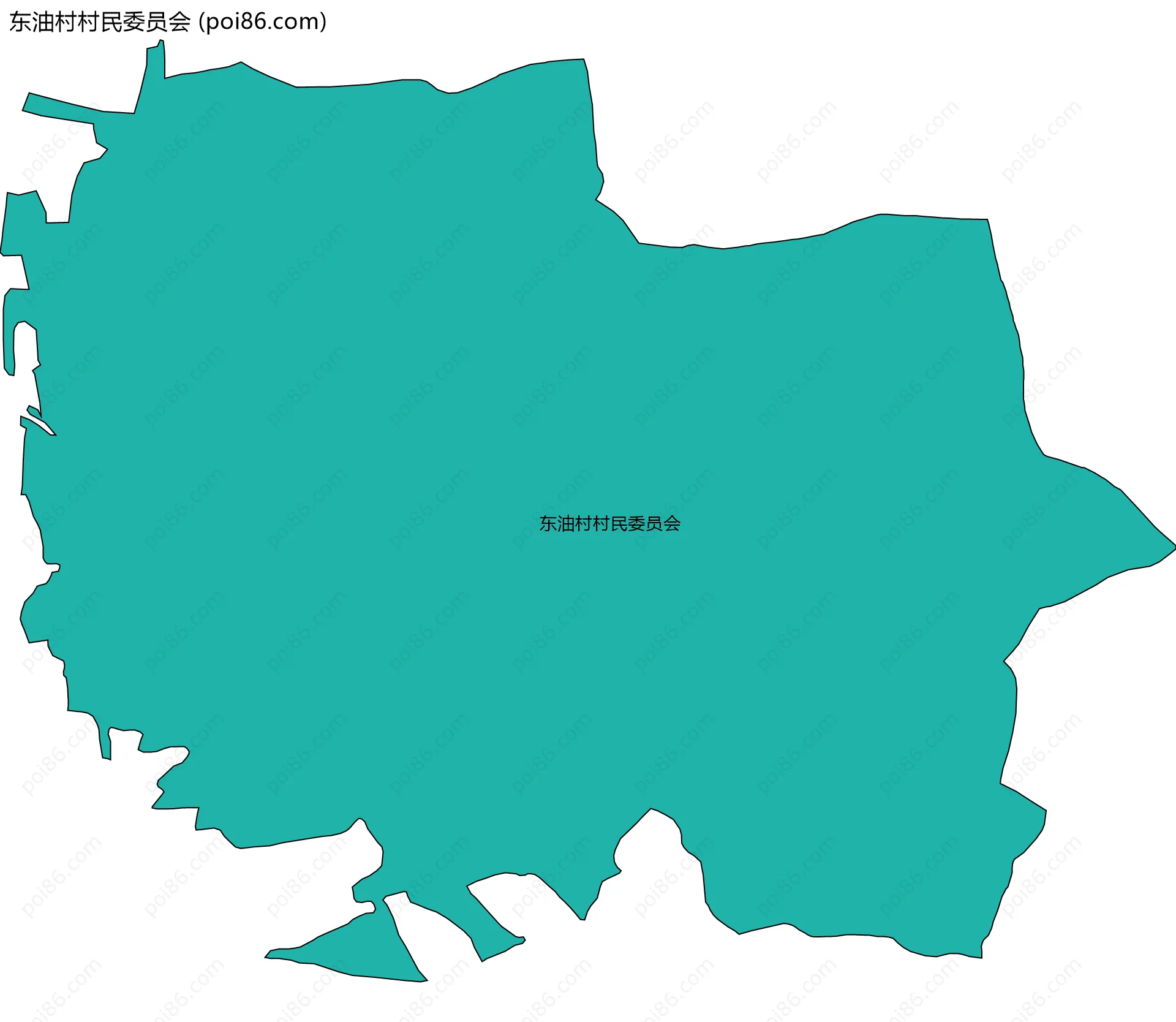 东油村村民委员会边界地图