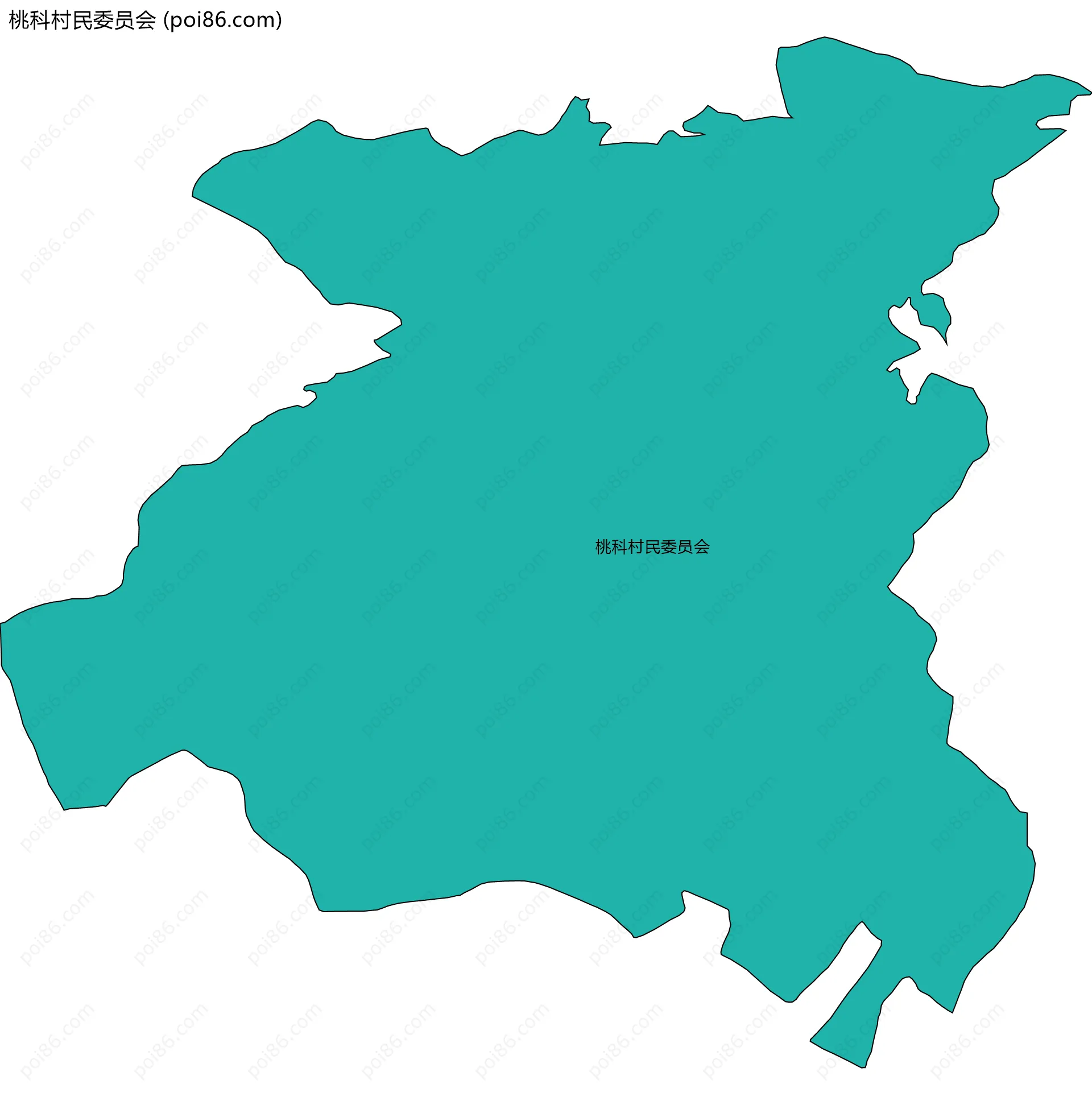 桃科村民委员会边界地图