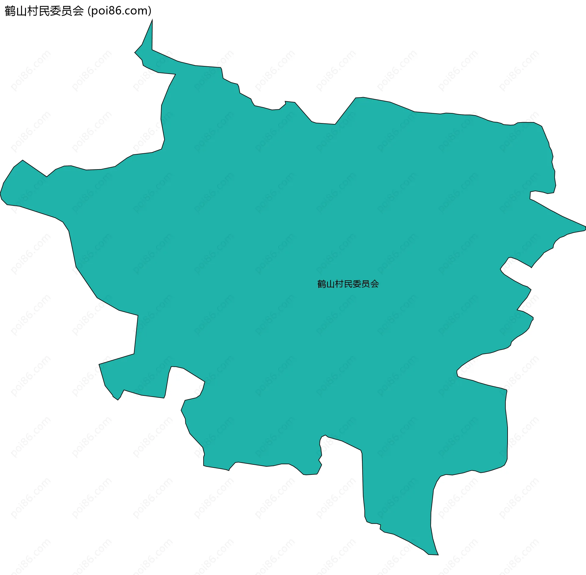 鹤山村民委员会边界地图