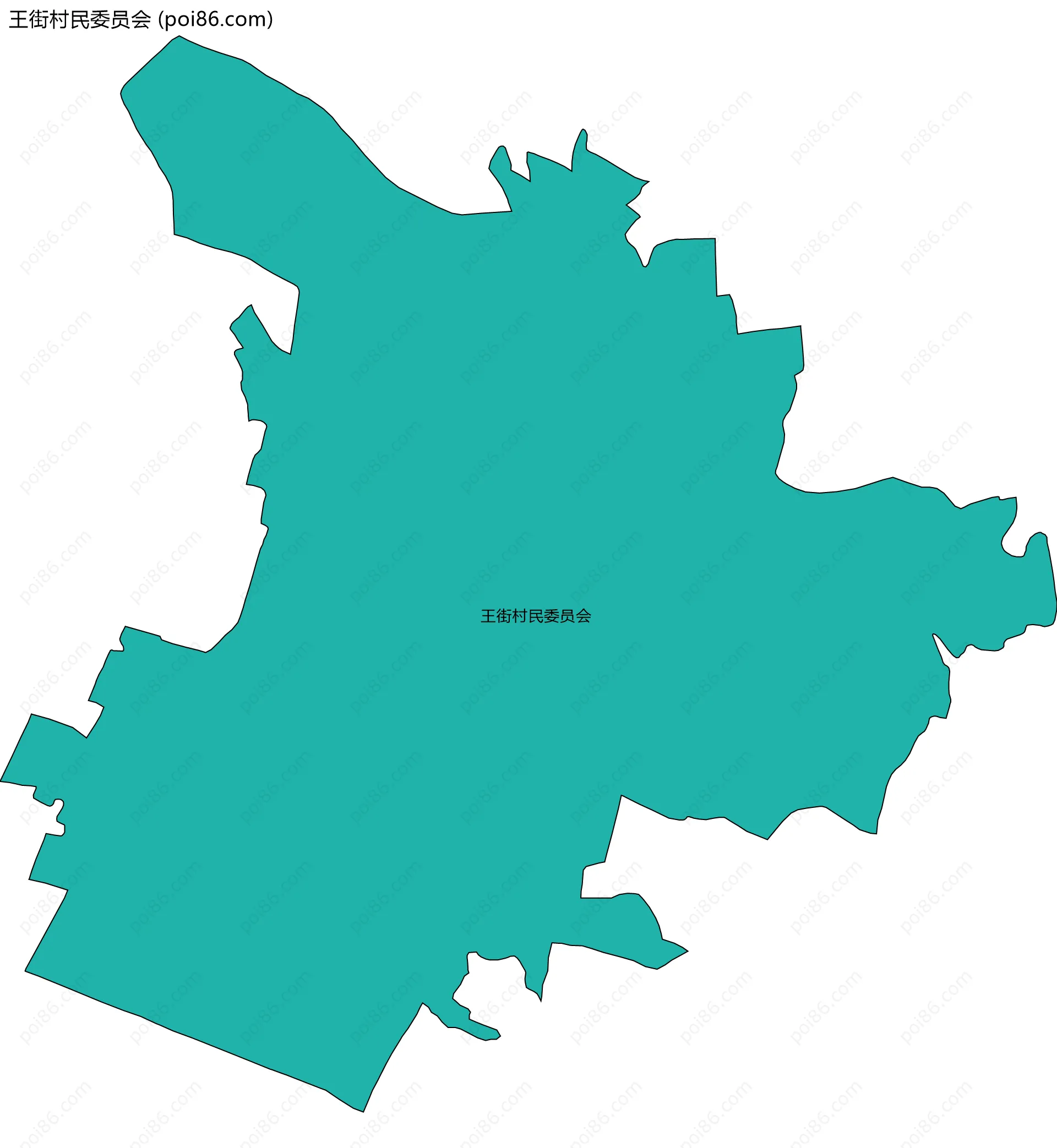 王街村民委员会边界地图