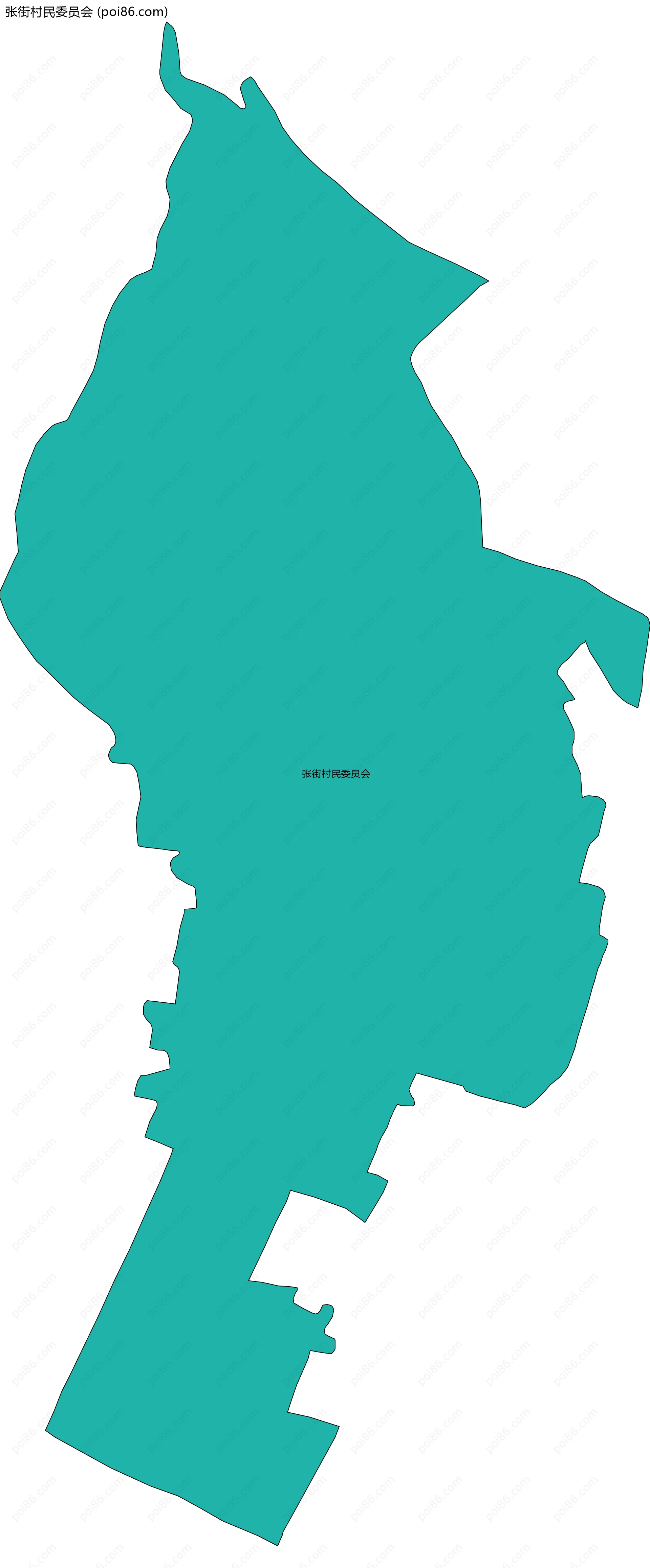 张街村民委员会边界地图