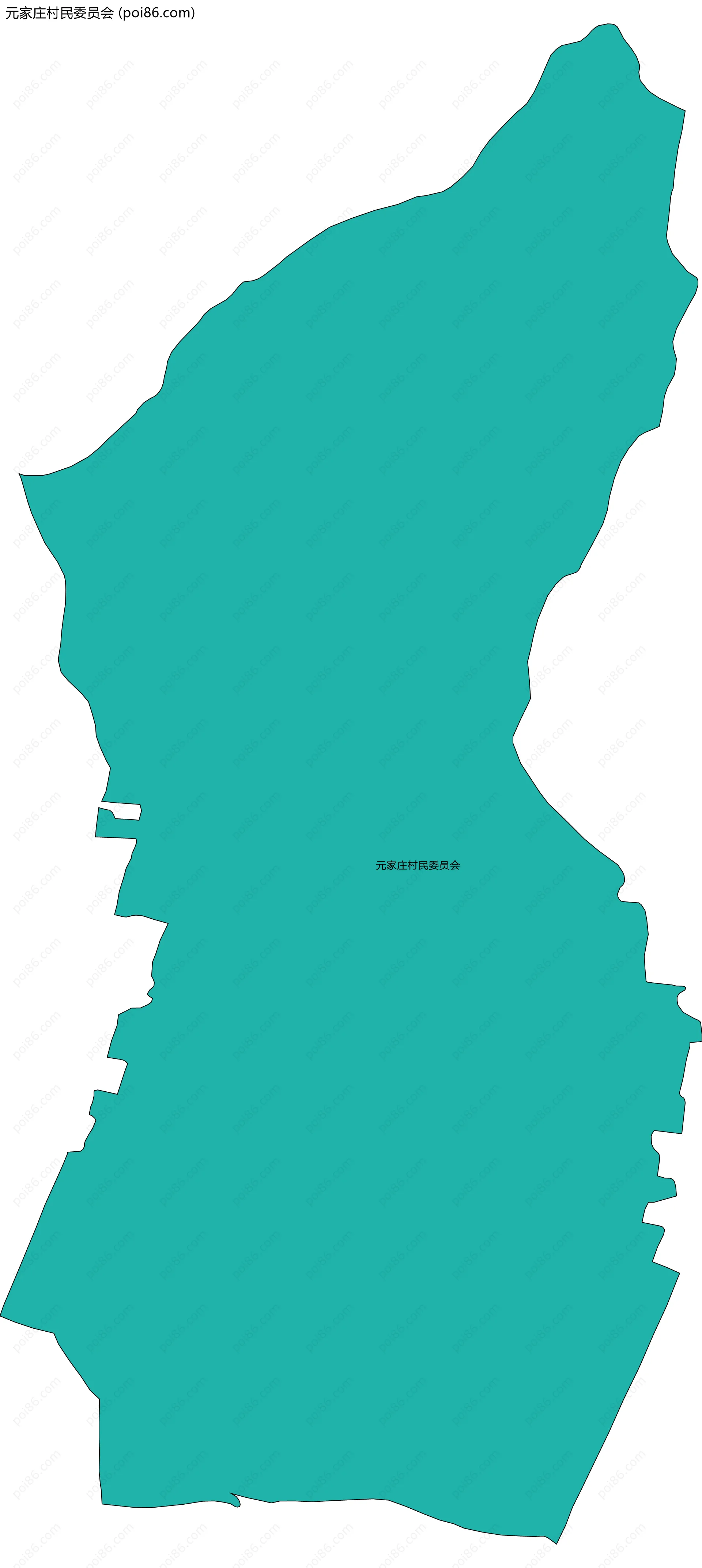 元家庄村民委员会边界地图