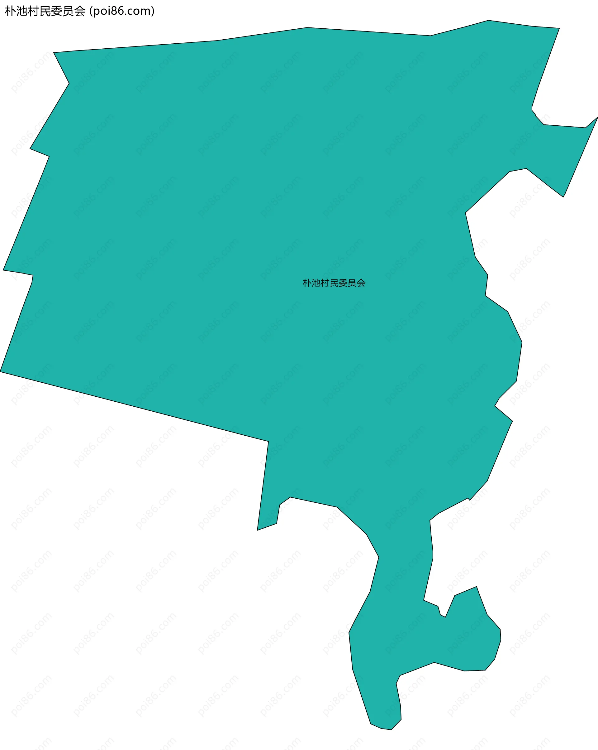 朴池村民委员会边界地图