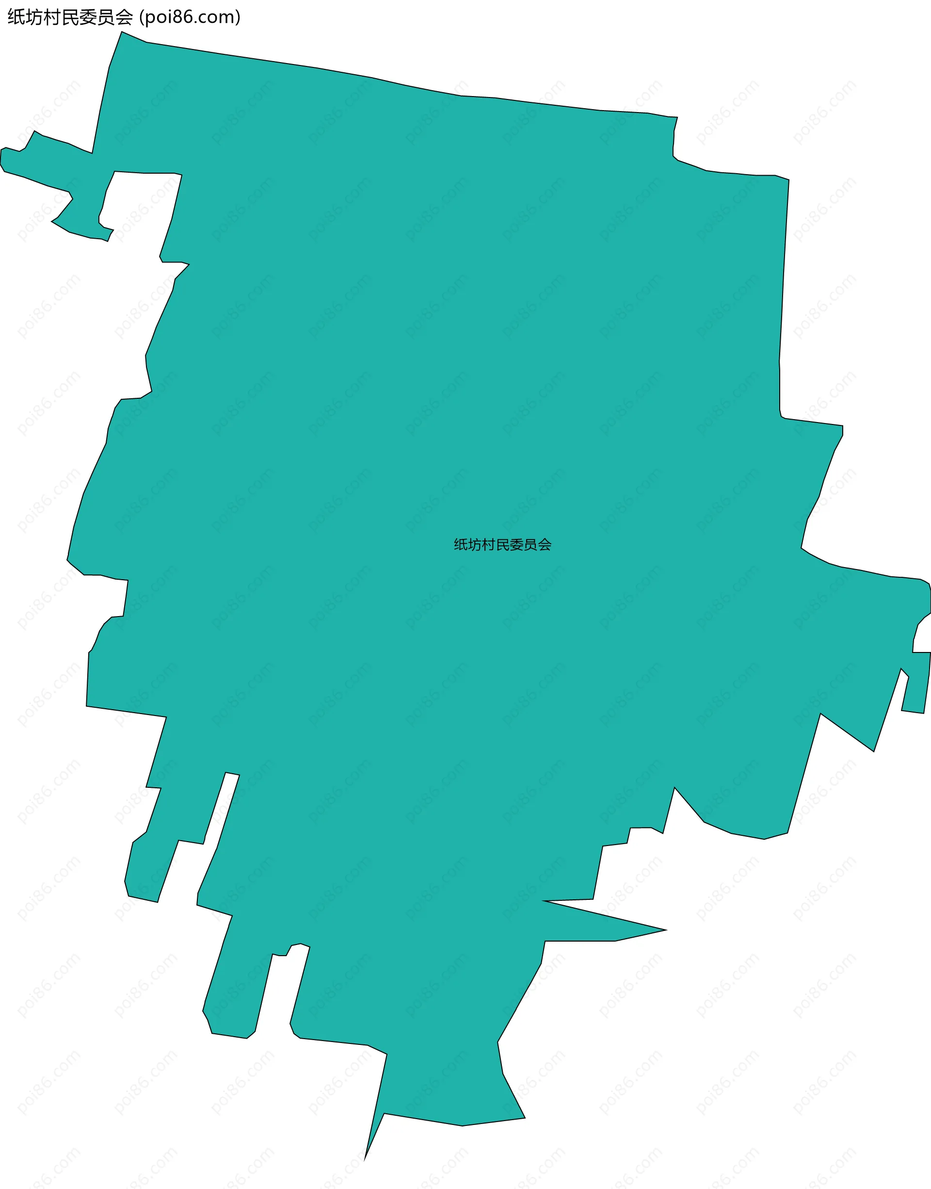 纸坊村民委员会边界地图