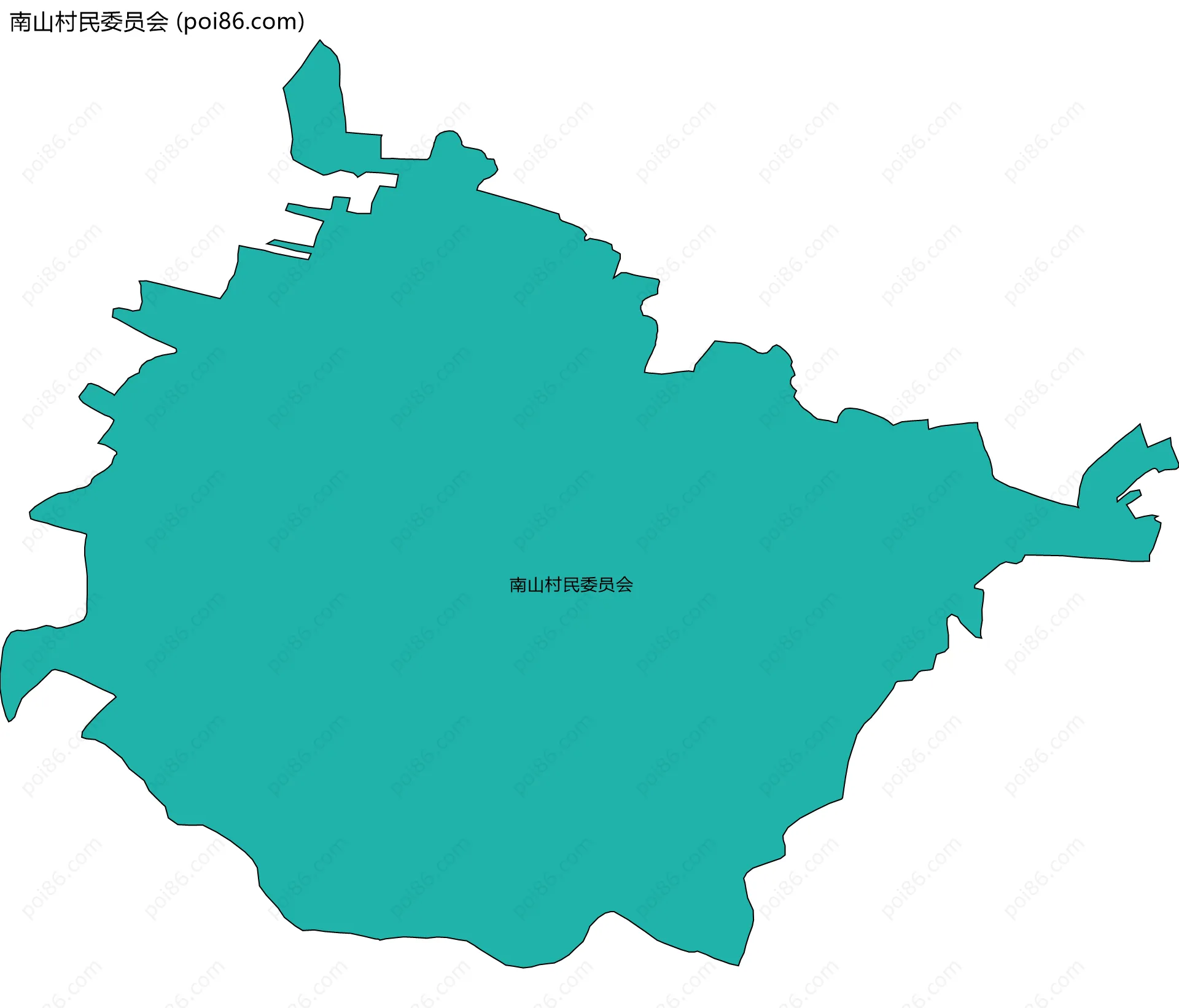 南山村民委员会边界地图