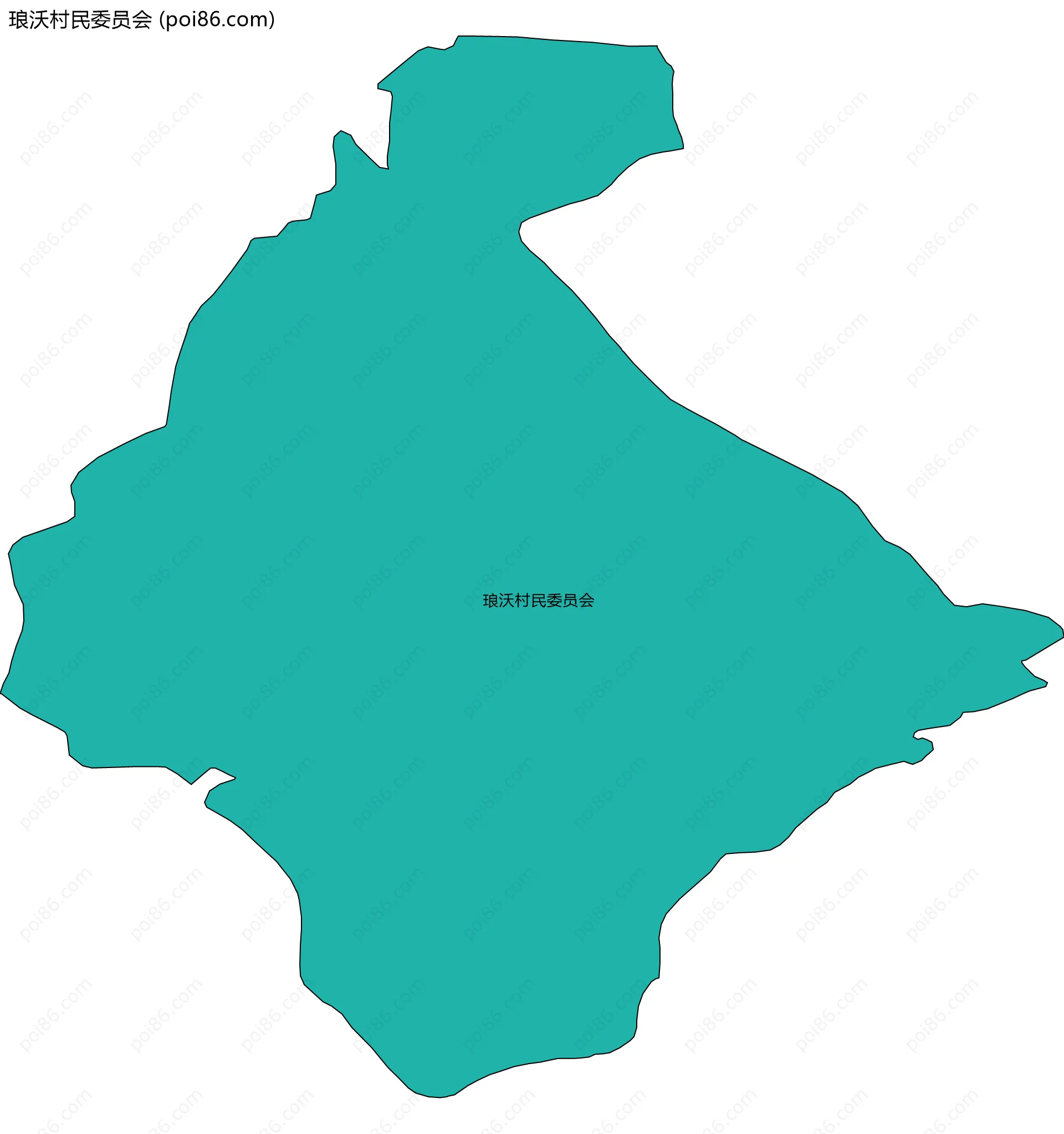 琅沃村民委员会边界地图