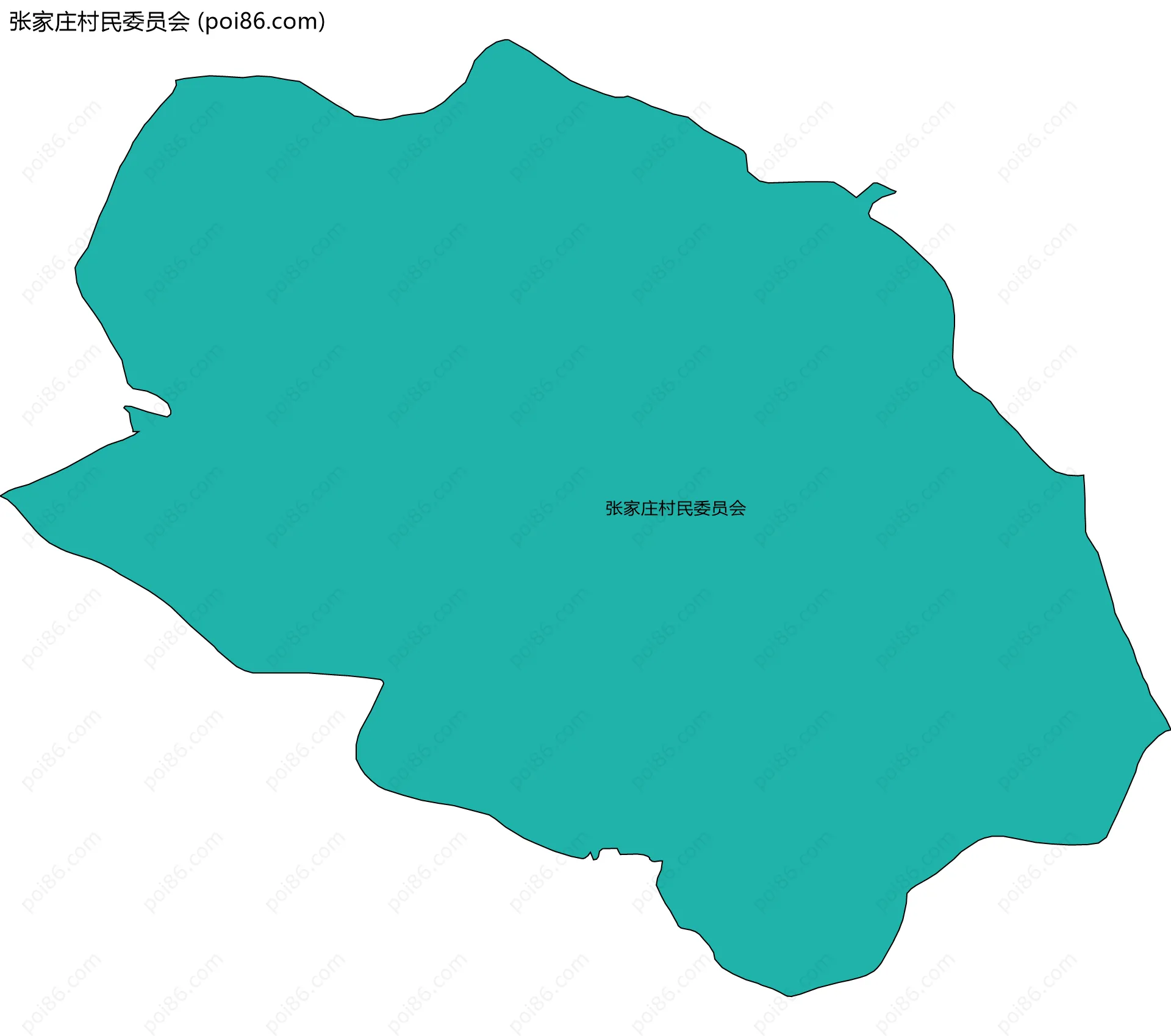 张家庄村民委员会边界地图