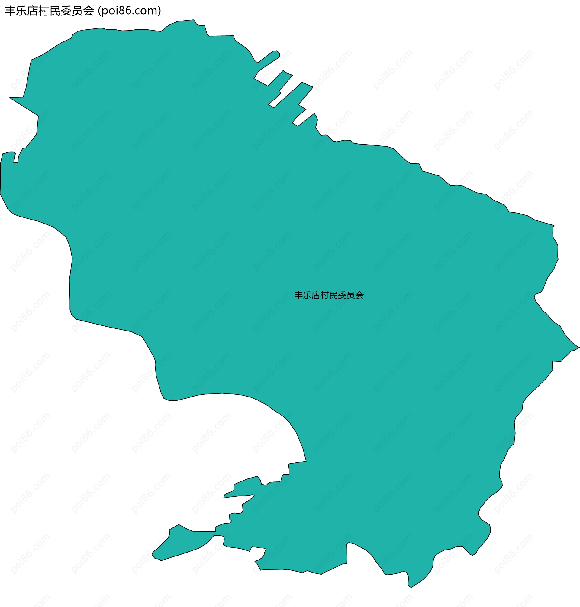 丰乐店村民委员会边界地图