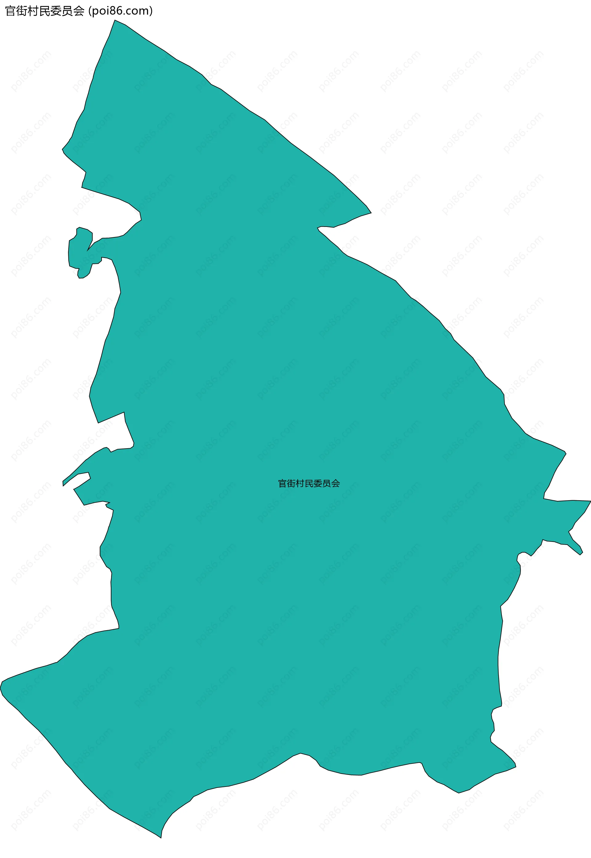 官街村民委员会边界地图