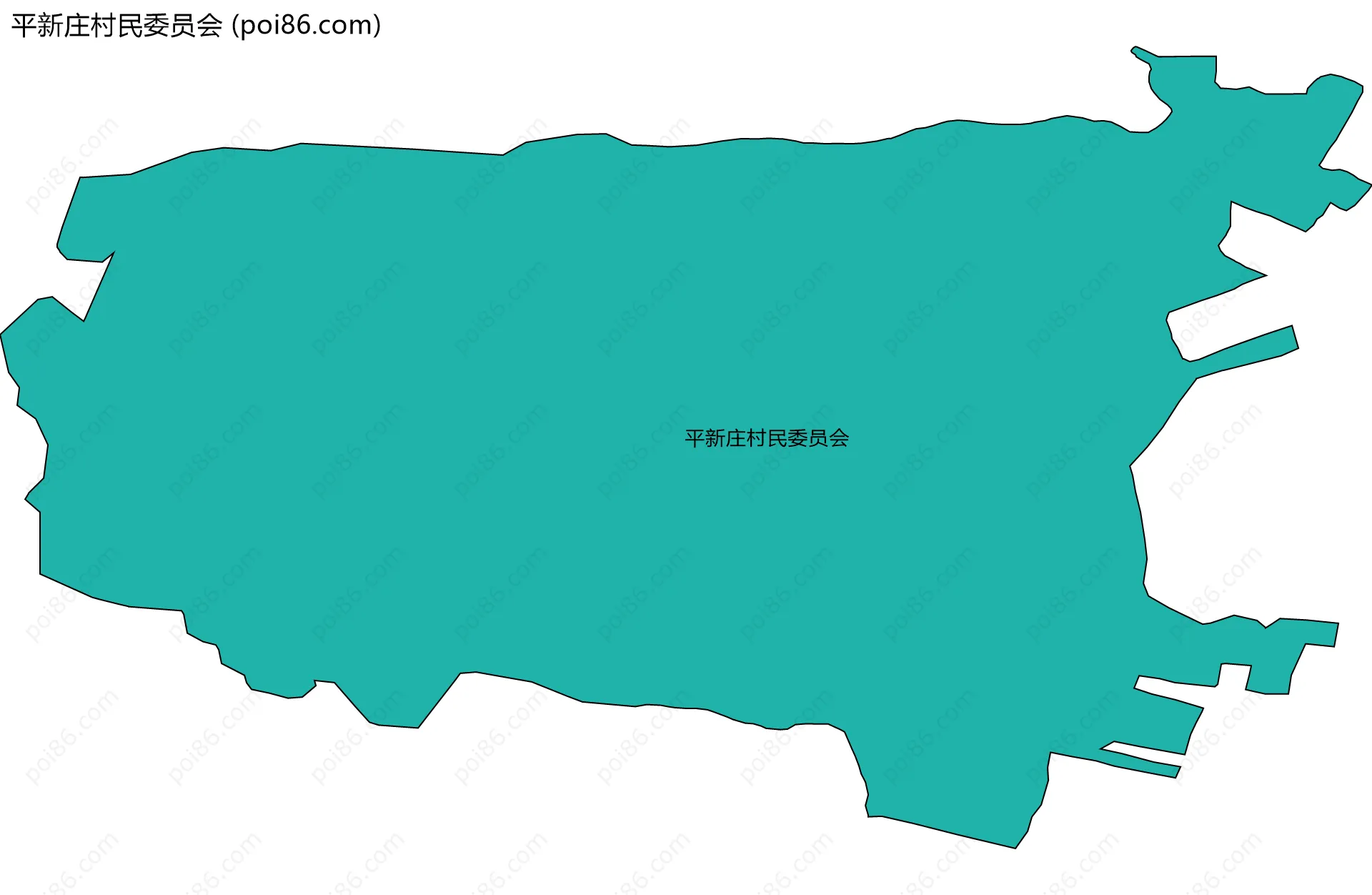 平新庄村民委员会边界地图