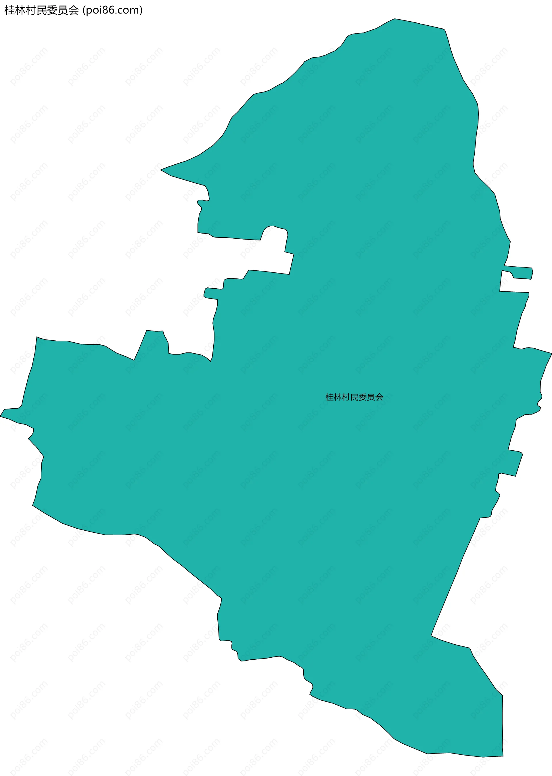 桂林村民委员会边界地图