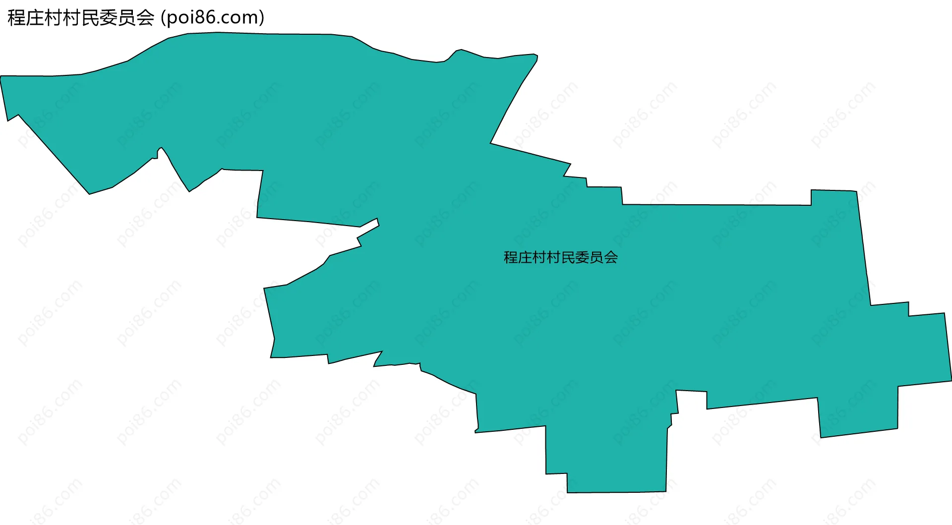 程庄村村民委员会边界地图