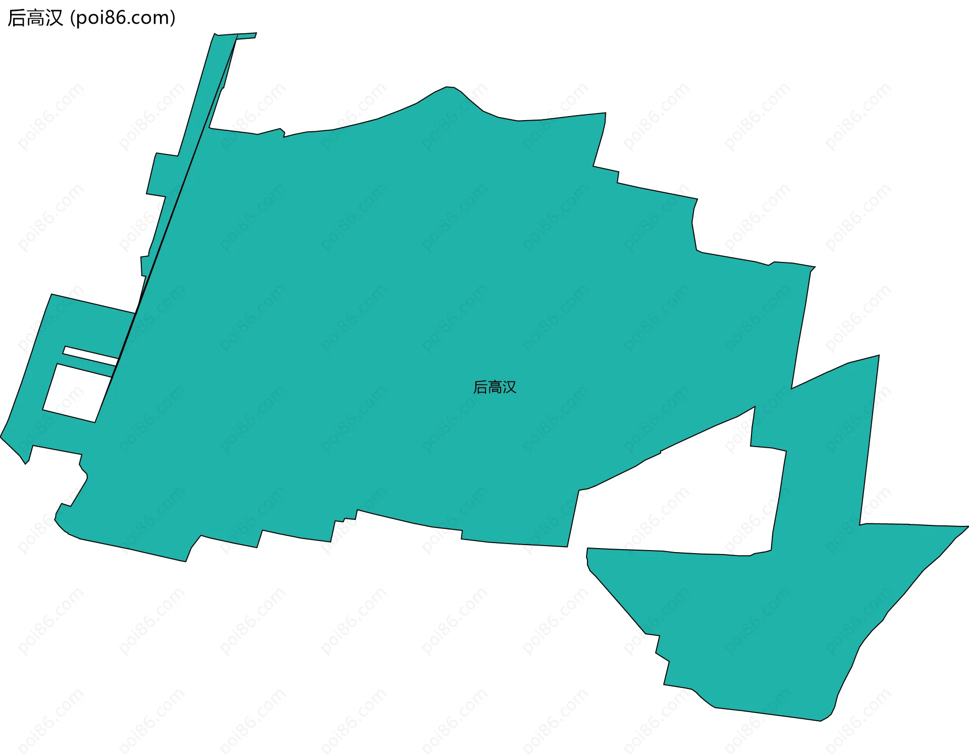 后高汉边界地图