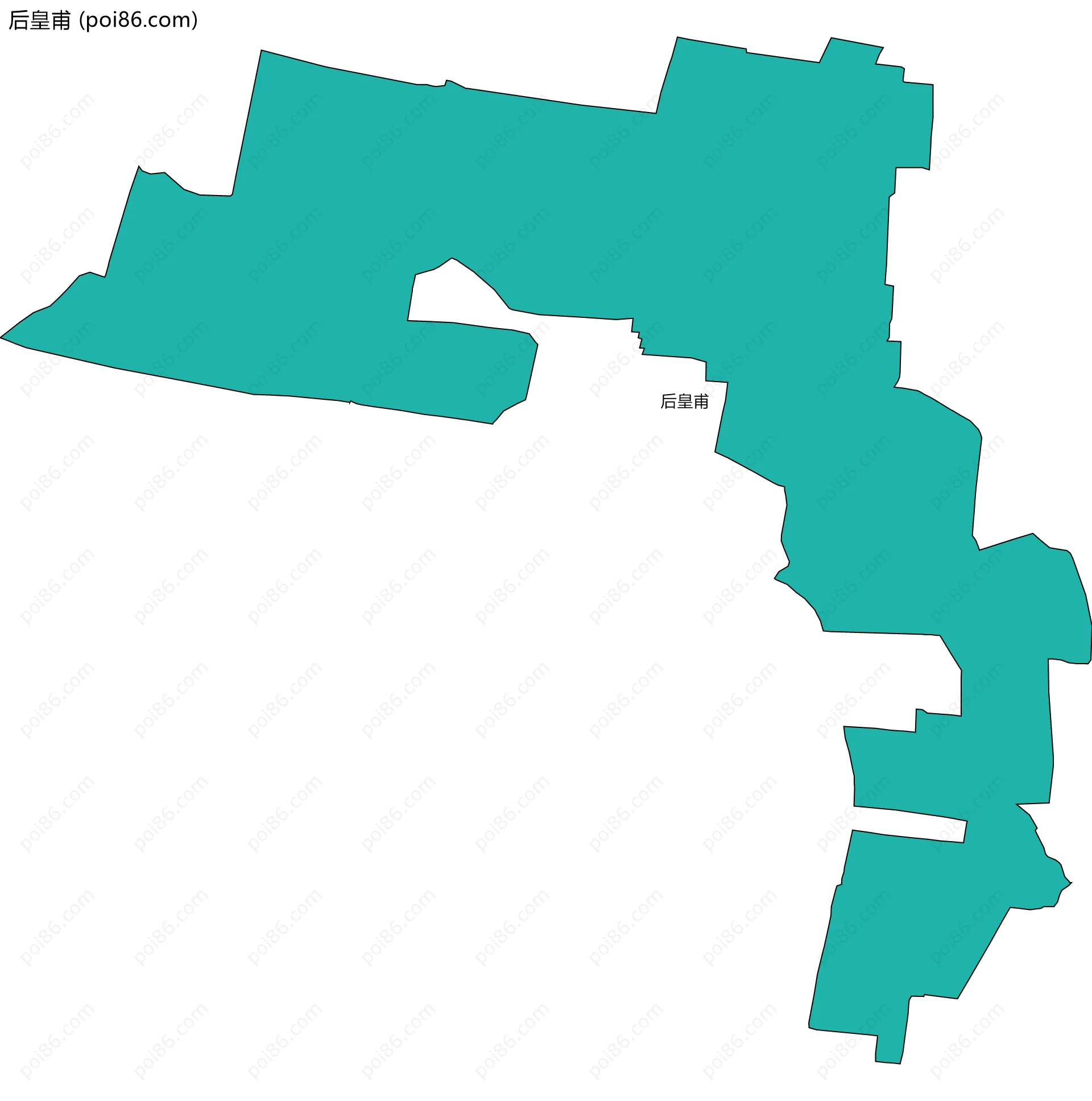 后皇甫边界地图