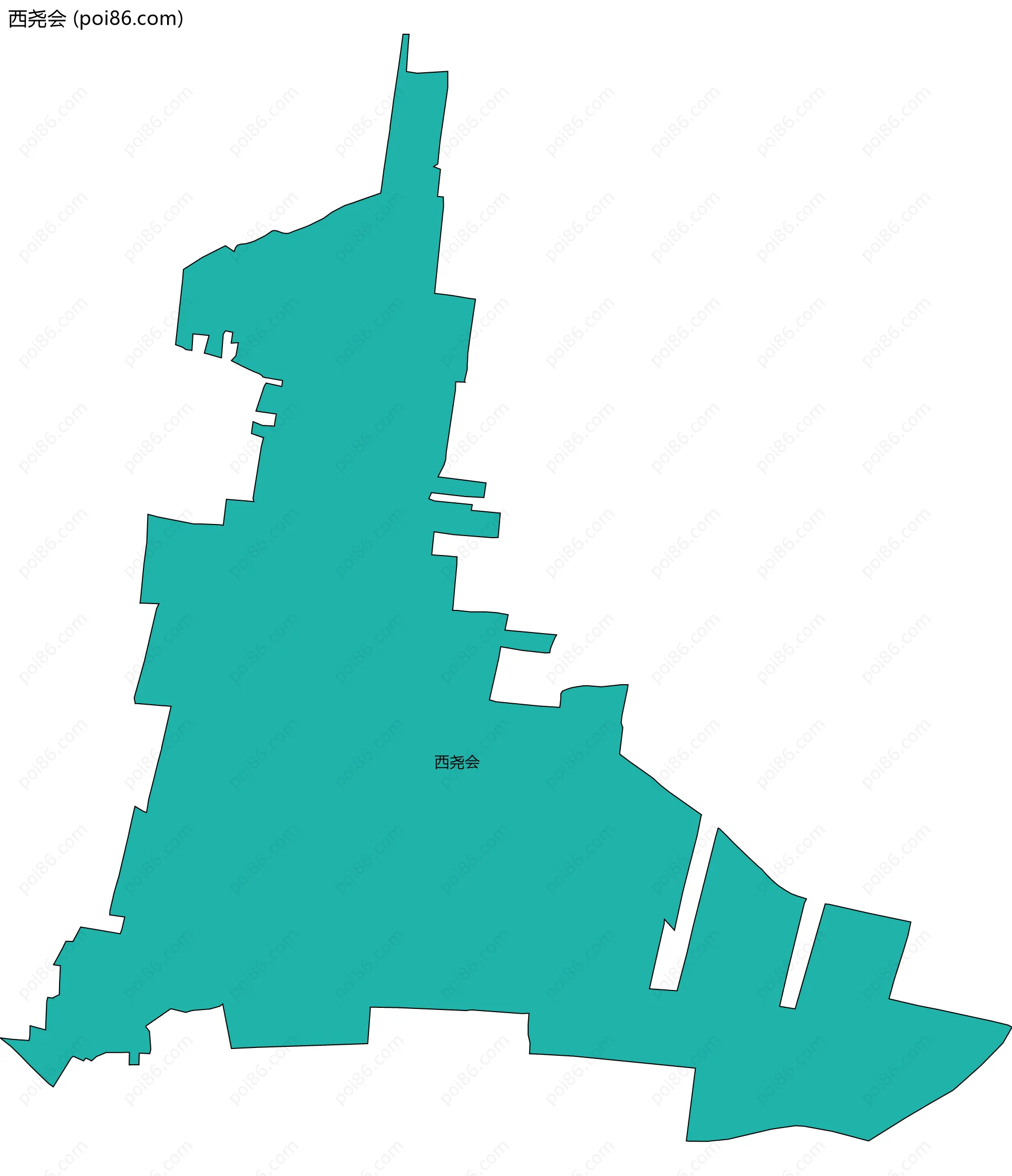 西尧会边界地图