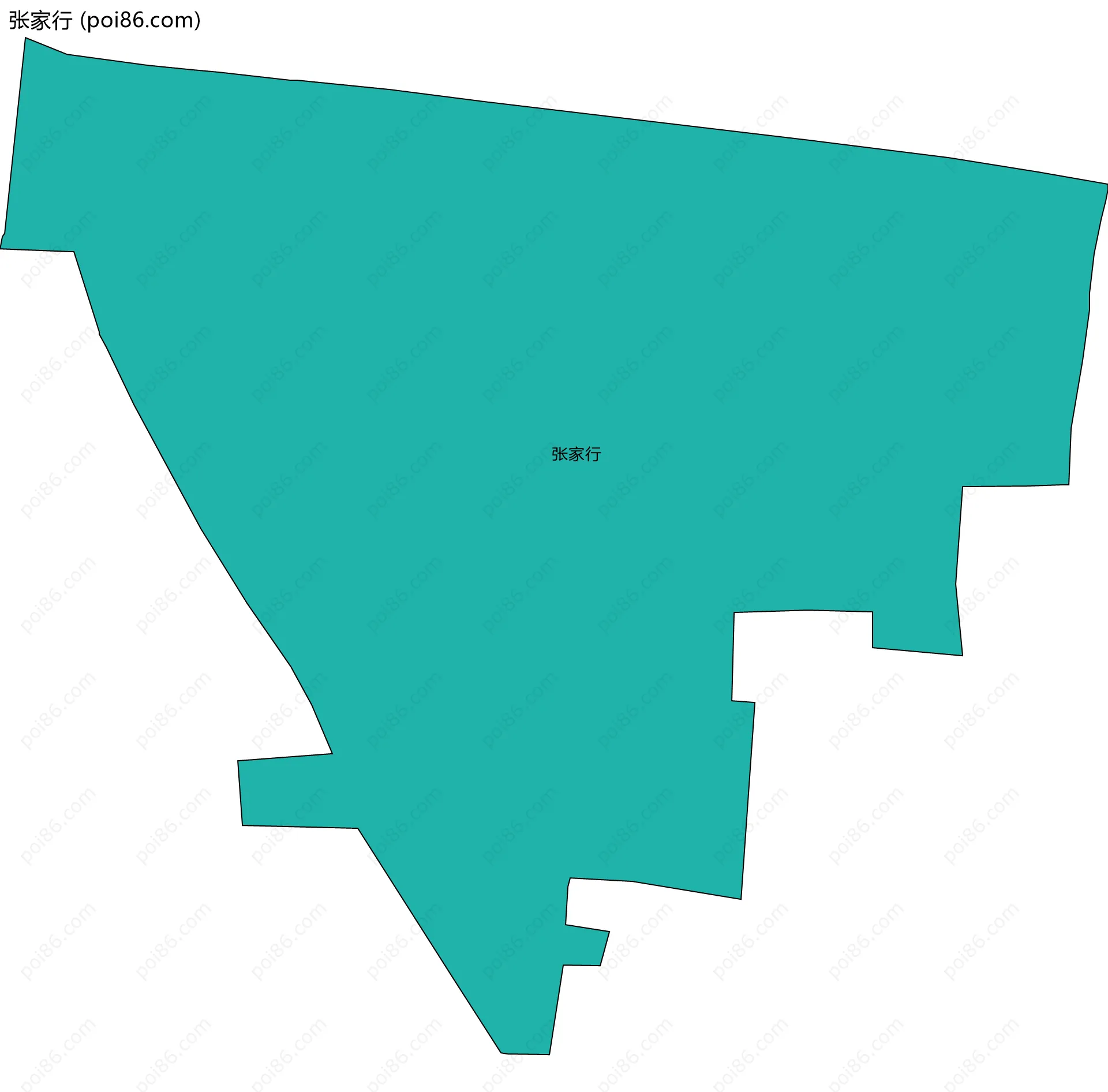 张家行边界地图