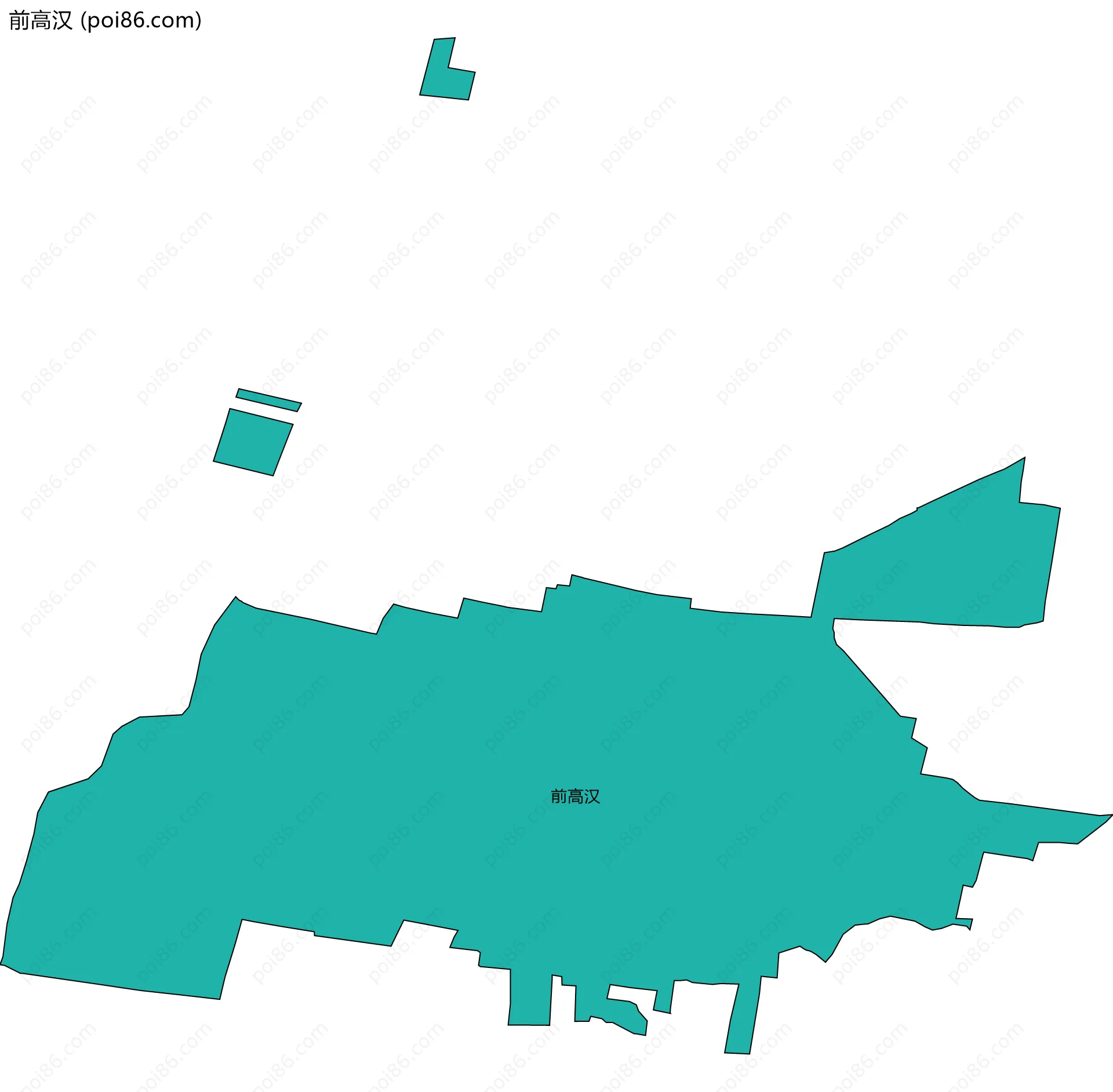 前高汉边界地图