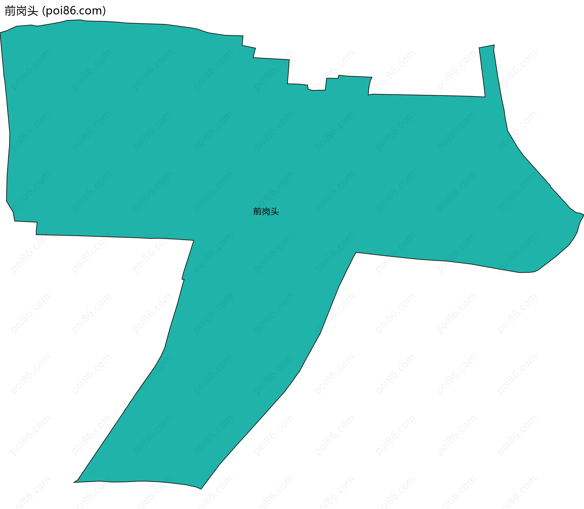 前岗头边界地图