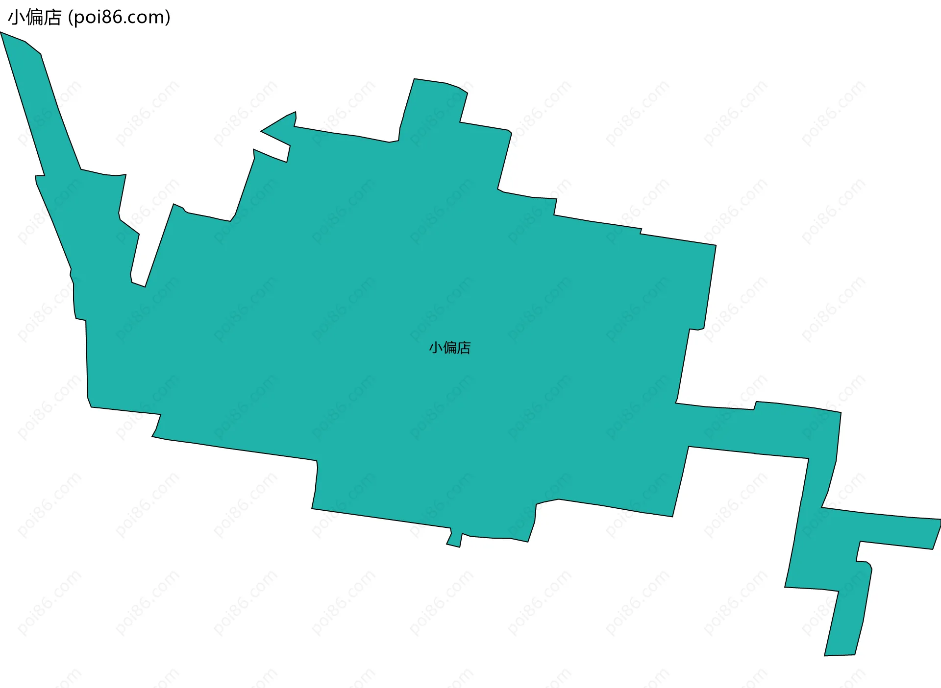 小偏店边界地图