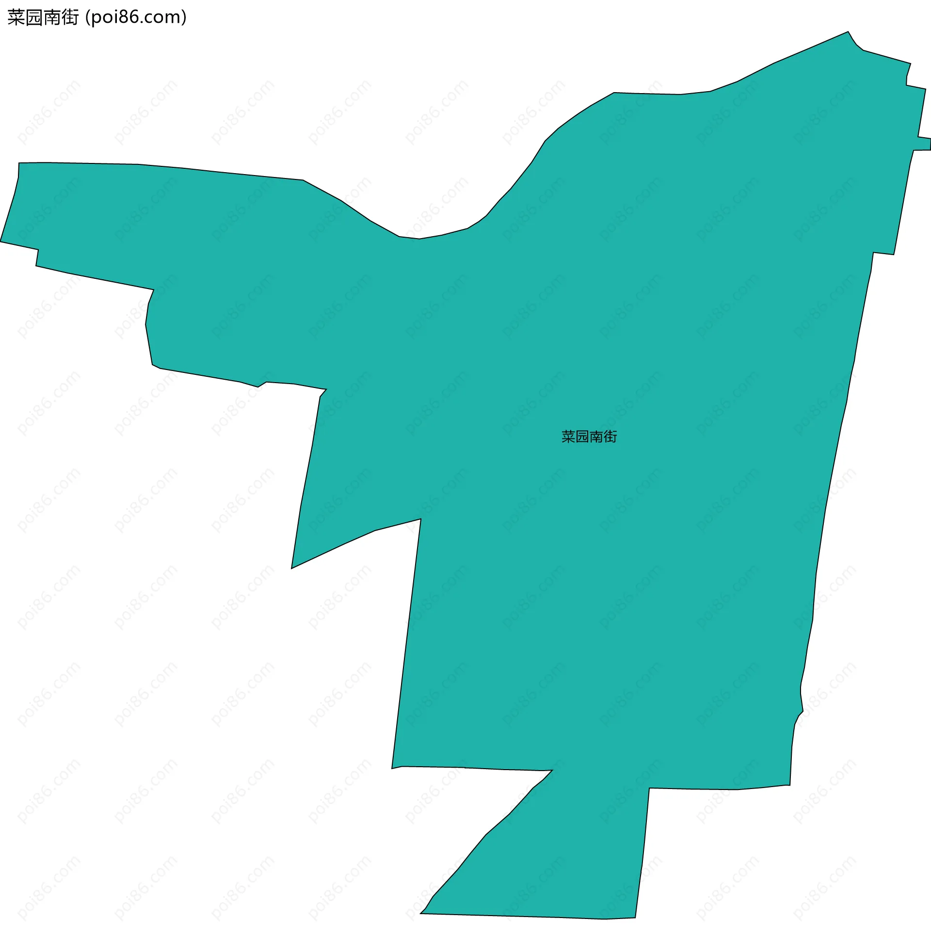 菜园南街边界地图