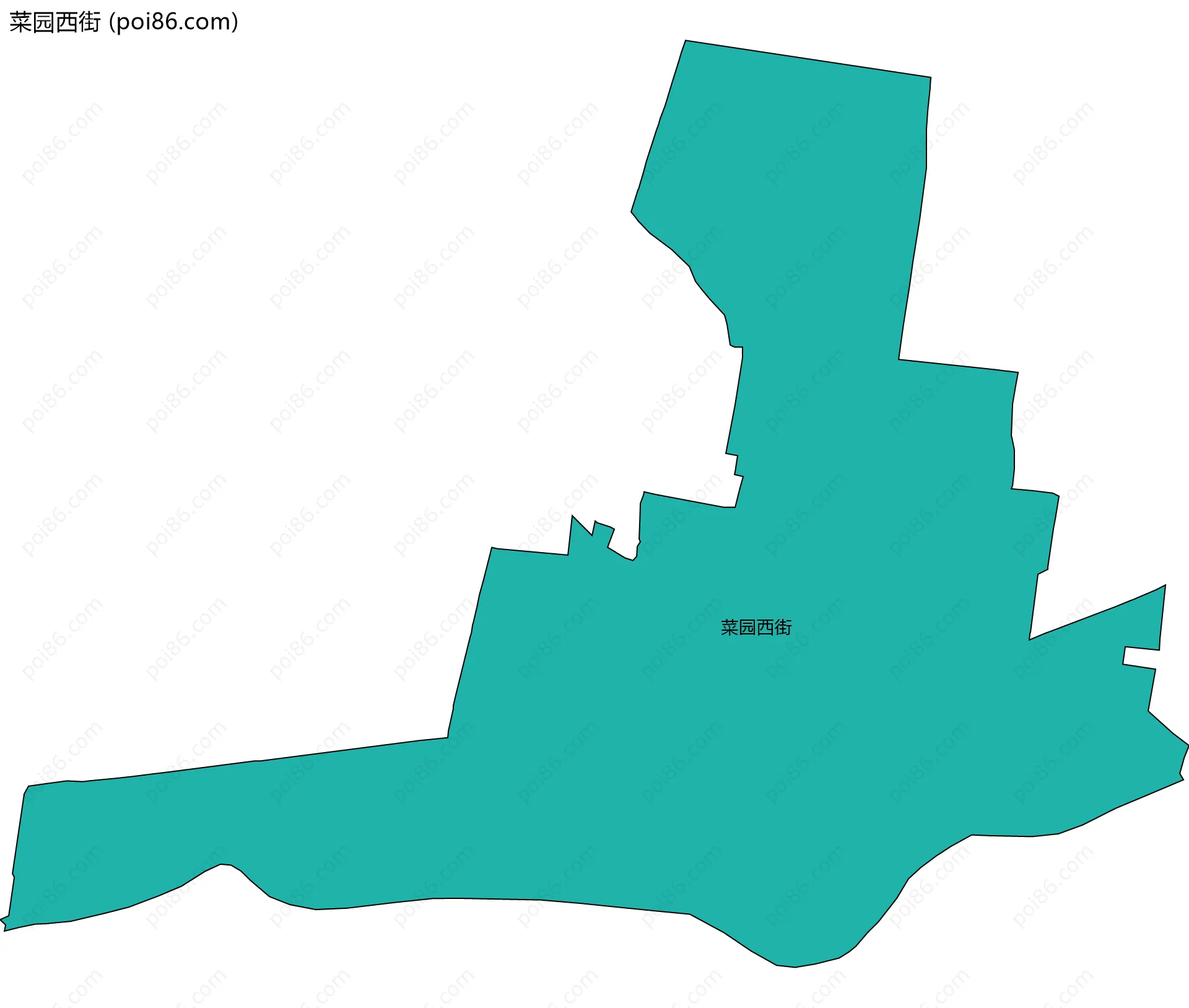 菜园西街边界地图