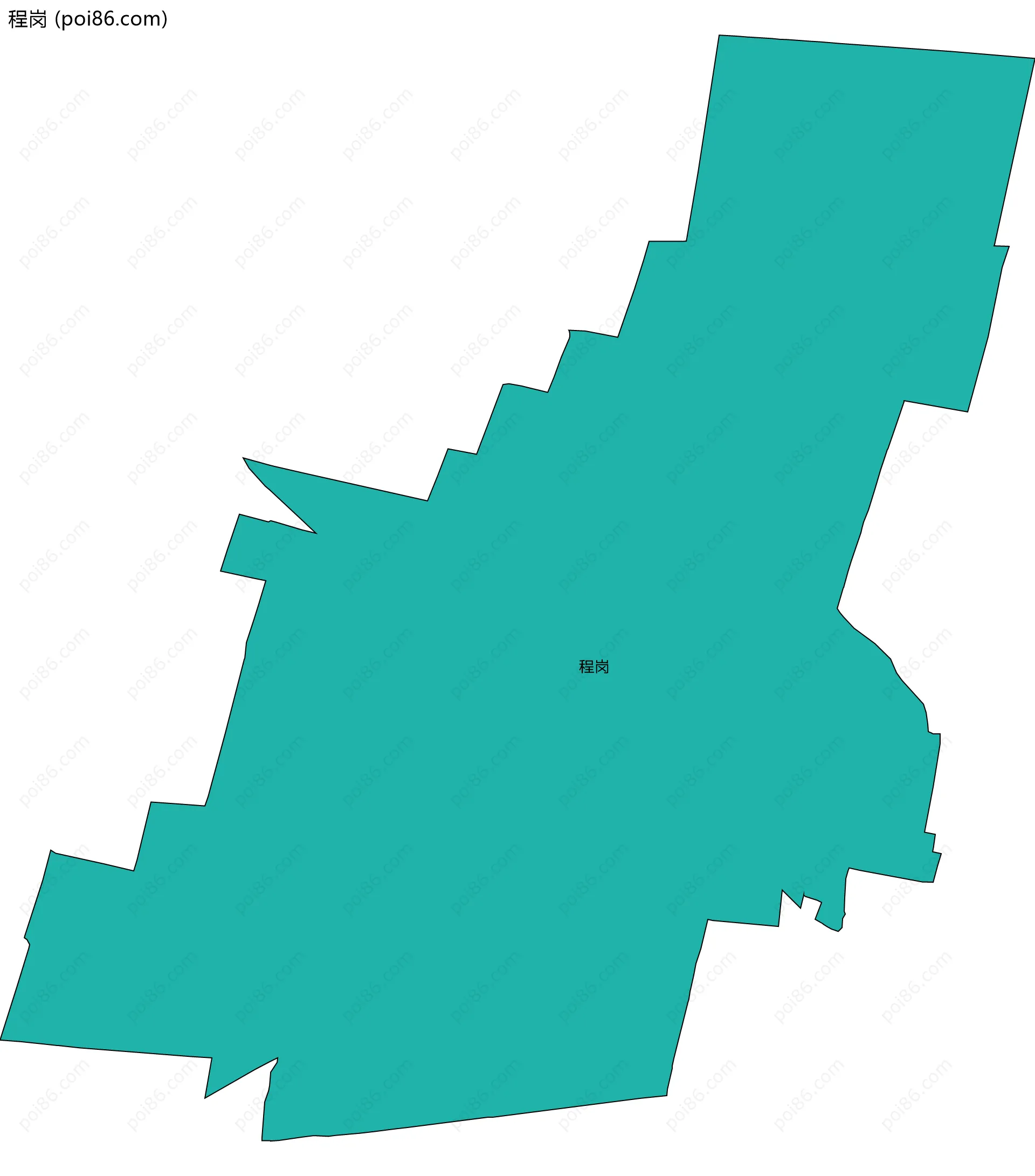 程岗边界地图