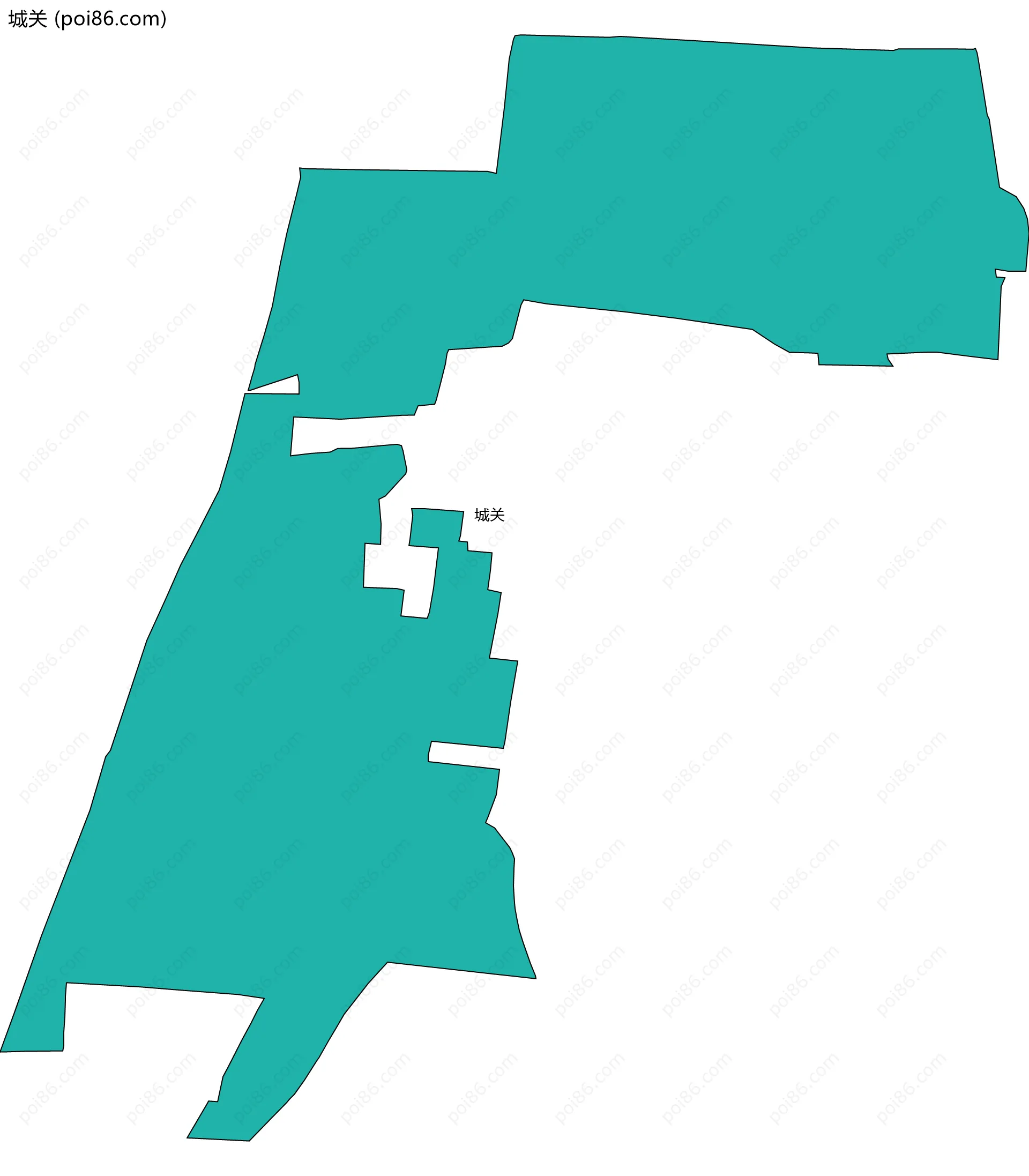 城关边界地图