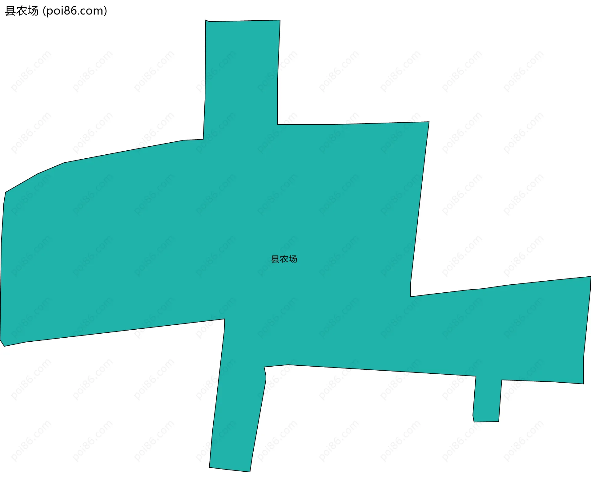 县农场边界地图