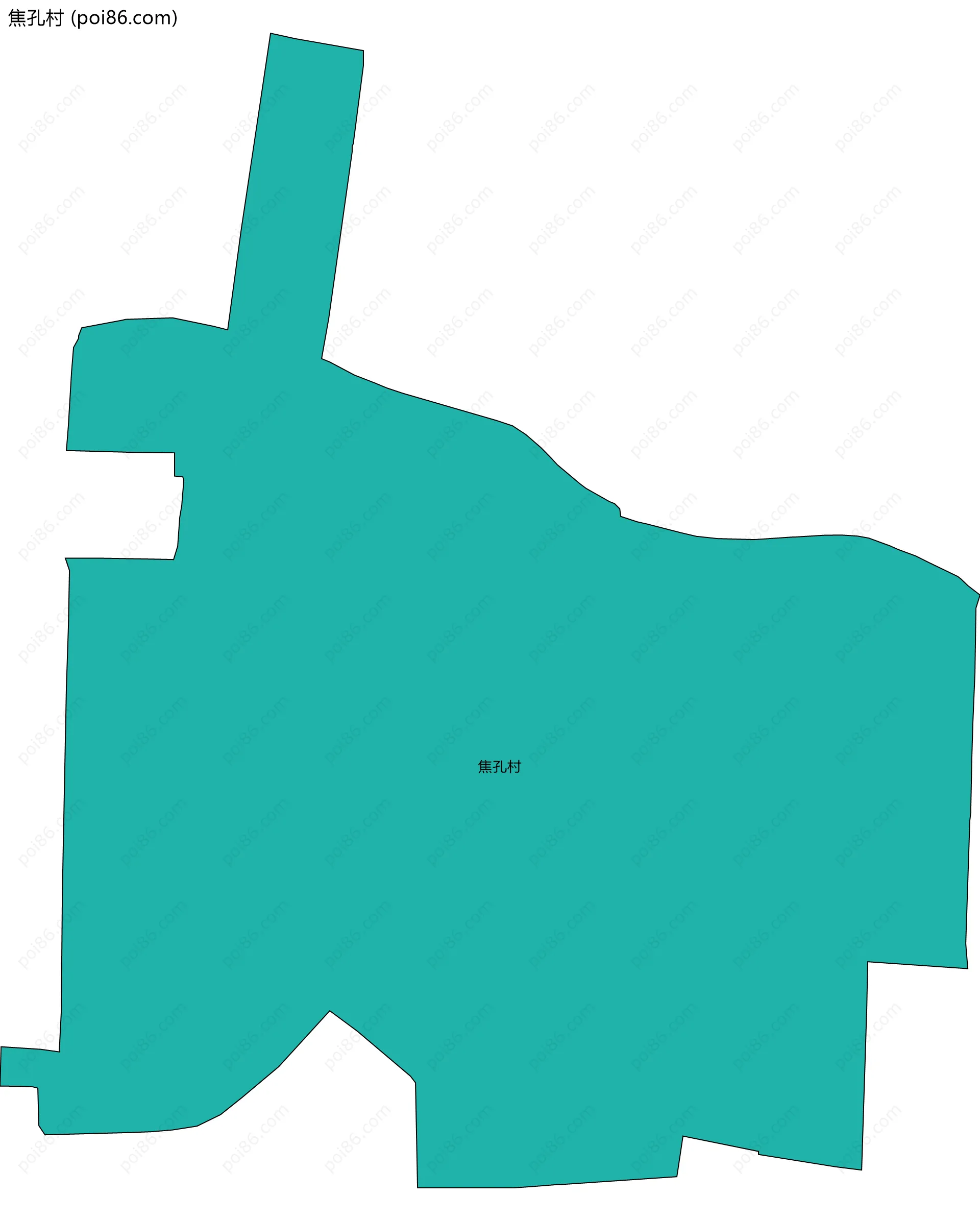 焦孔村边界地图