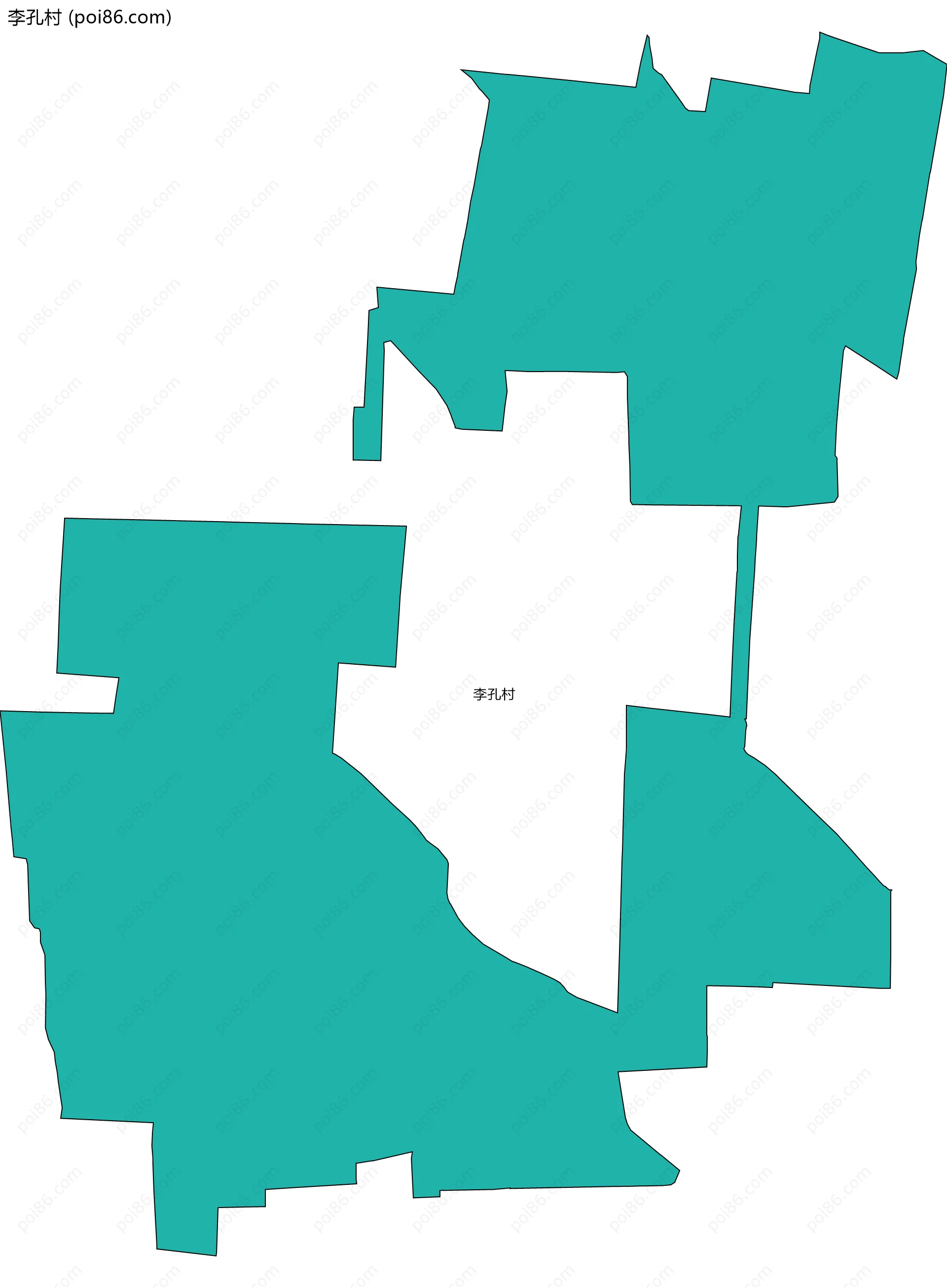 李孔村边界地图