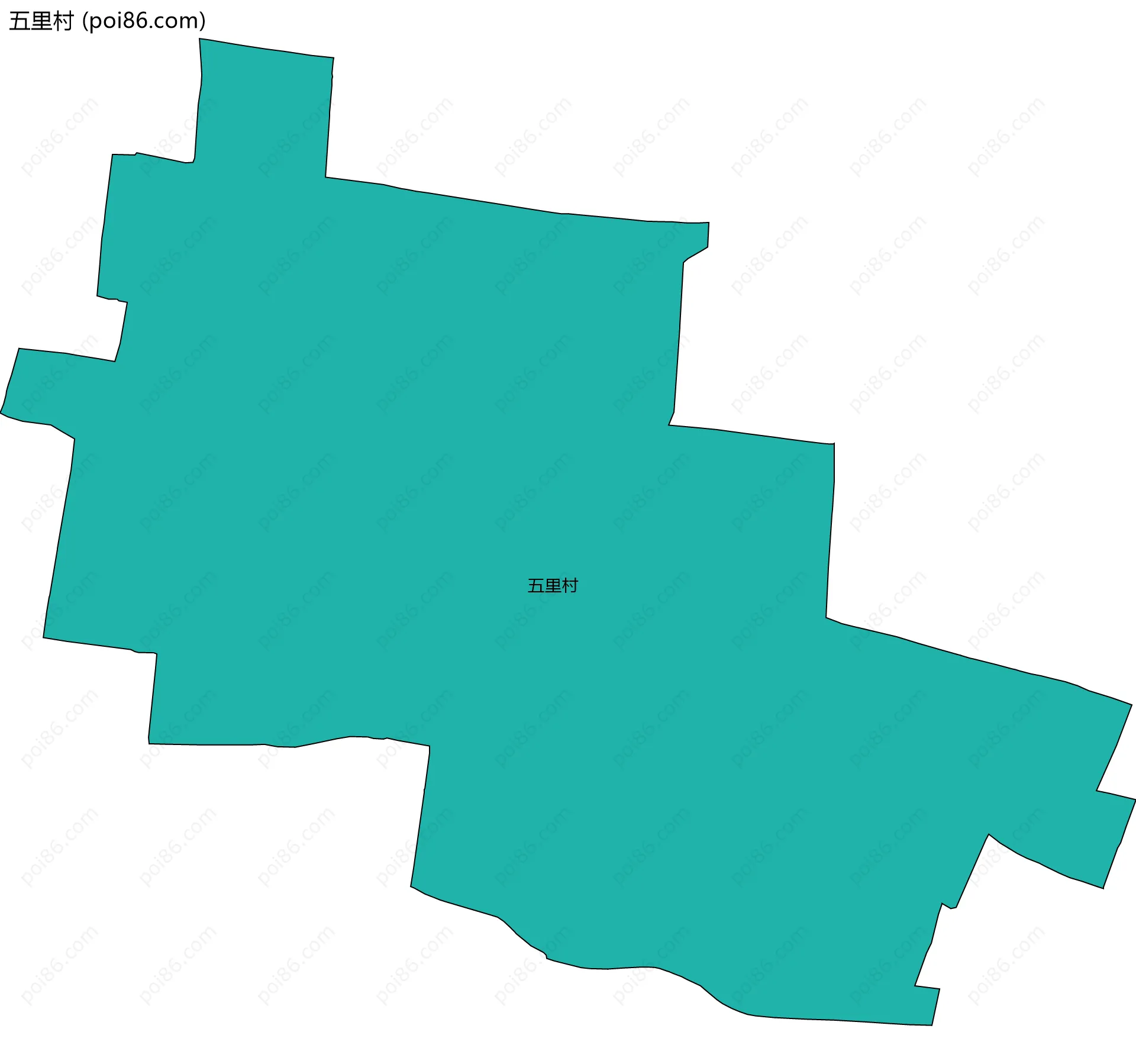 五里村边界地图