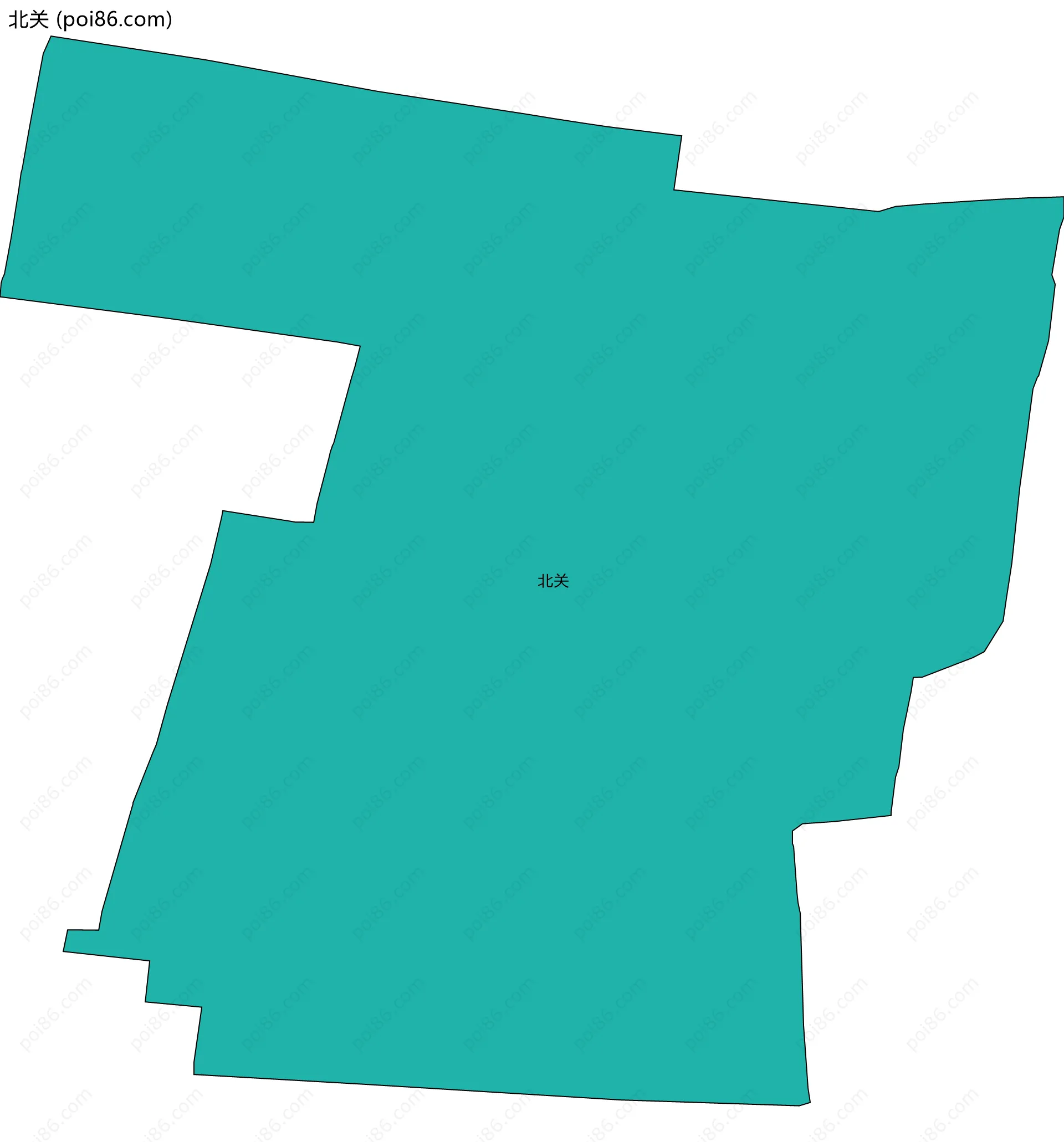北关边界地图