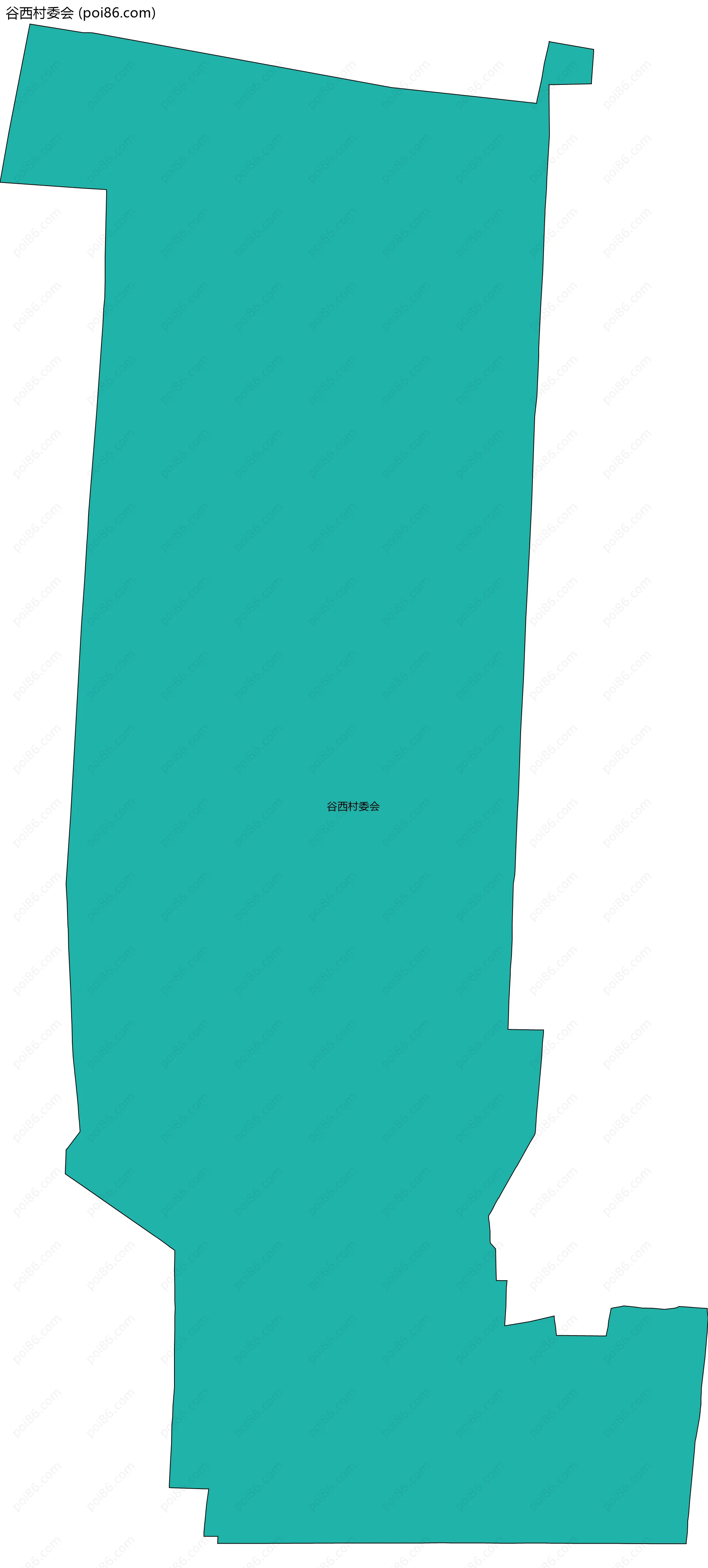 谷西村委会边界地图