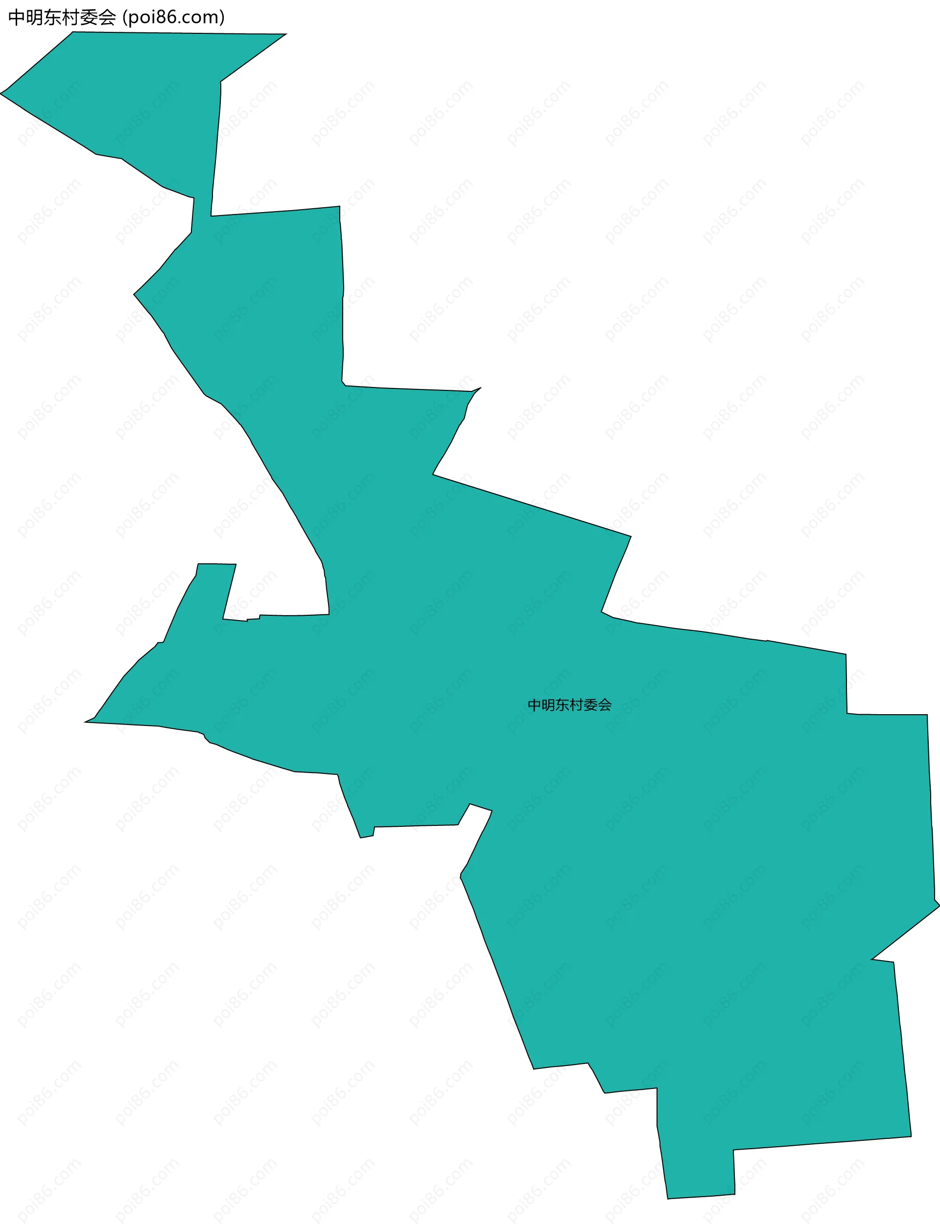 中明东村委会边界地图