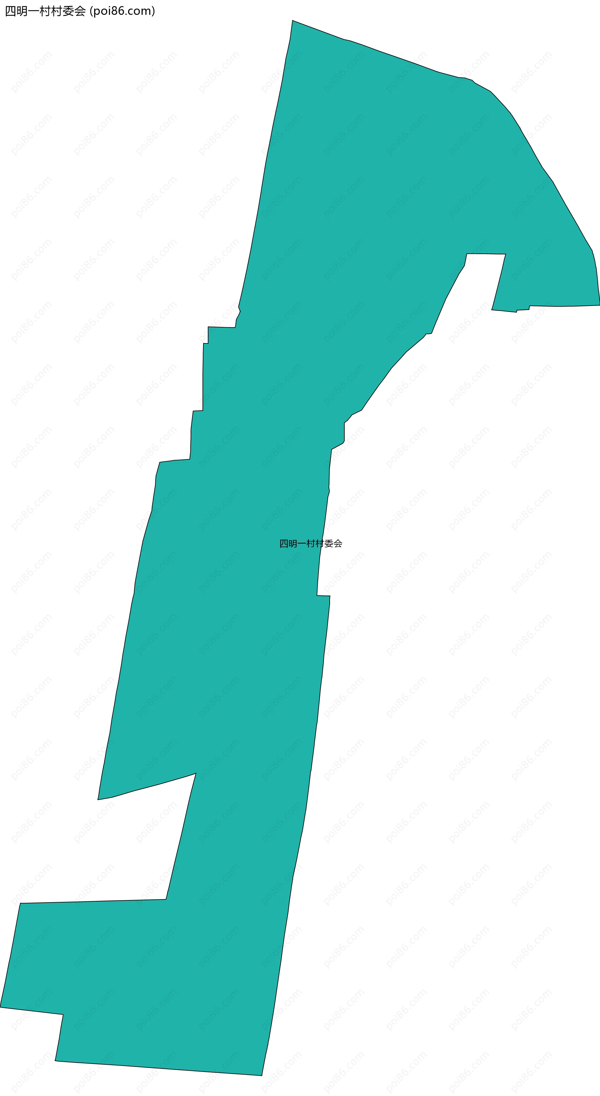 四明一村村委会边界地图
