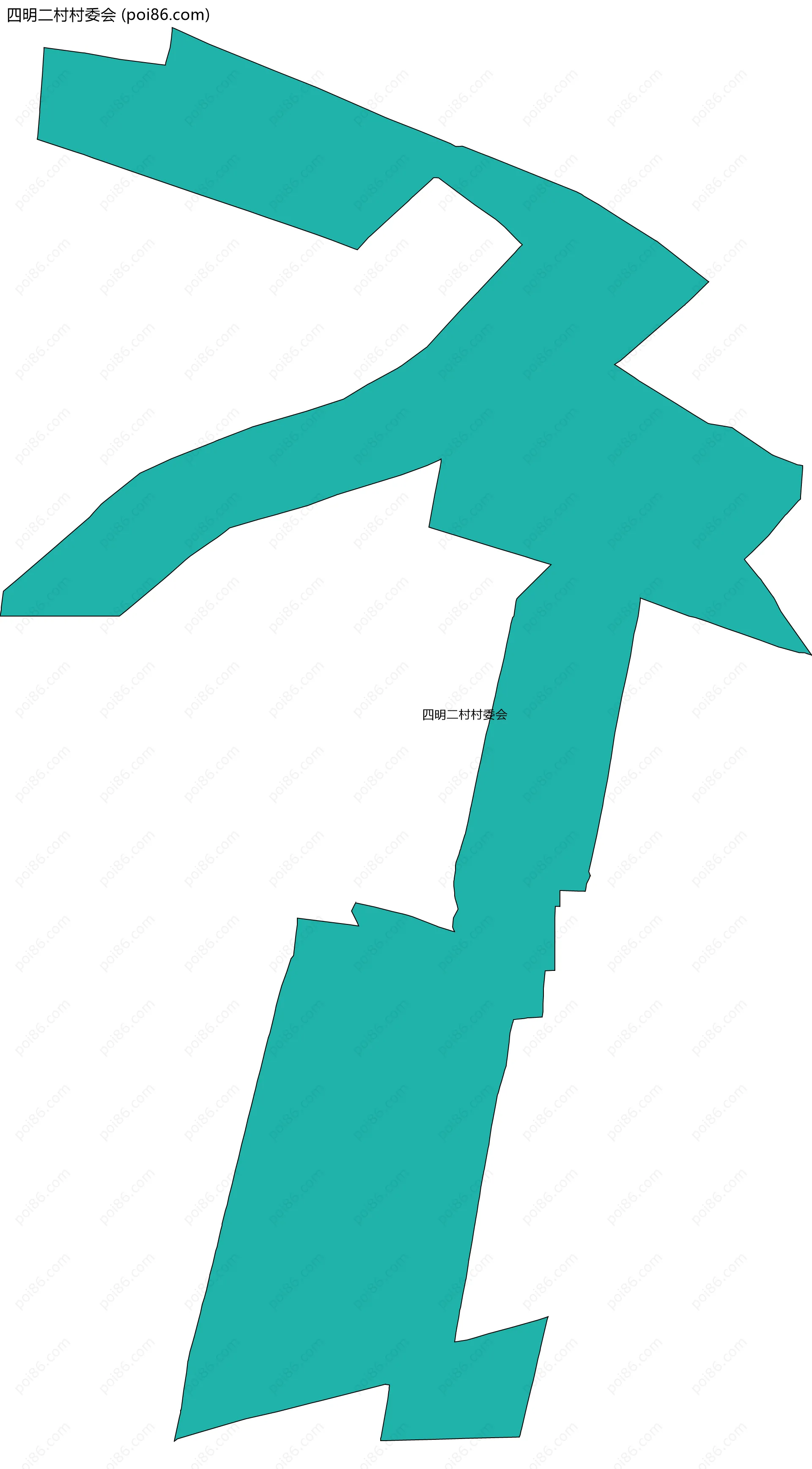 四明二村村委会边界地图