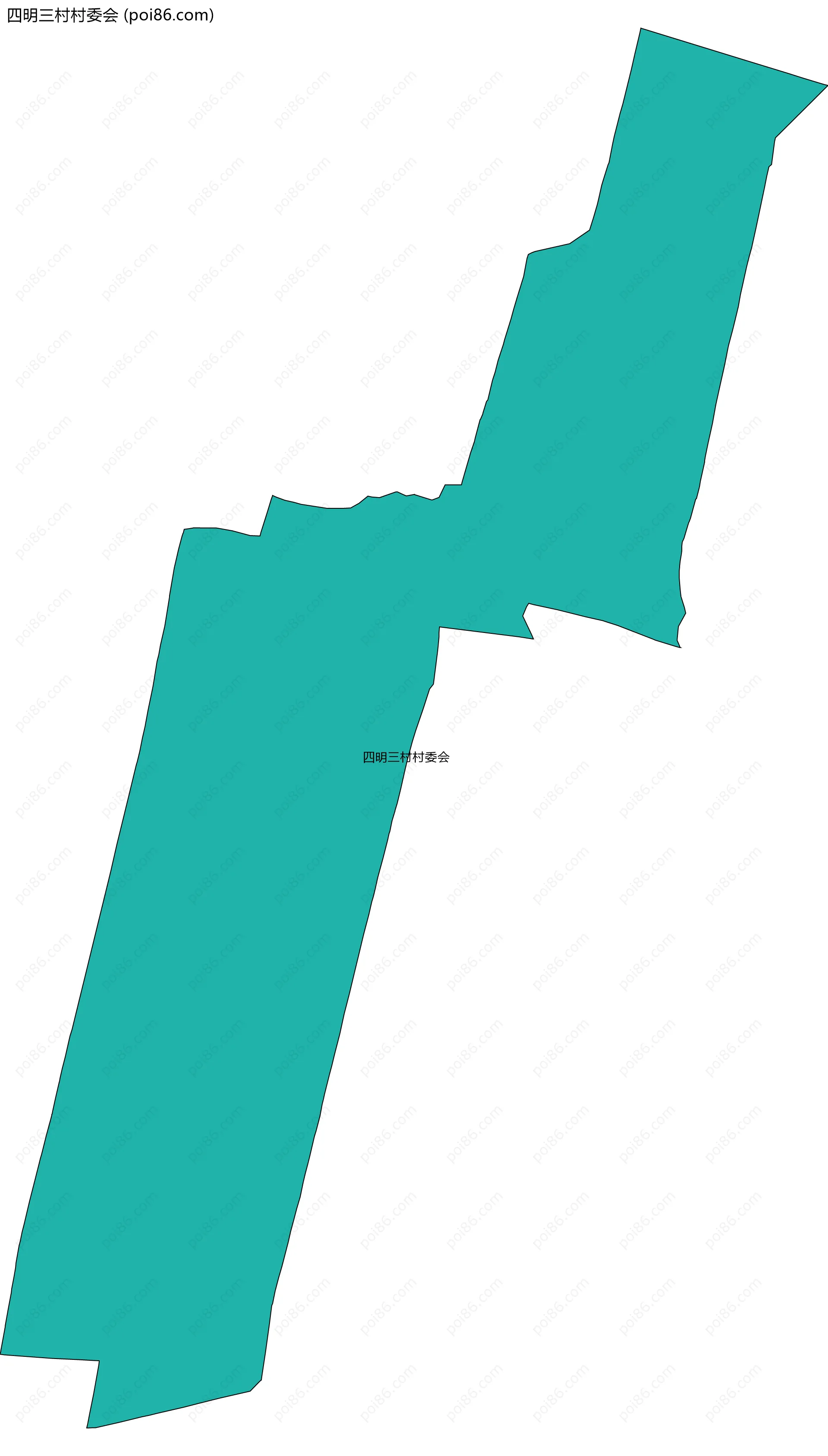 四明三村村委会边界地图