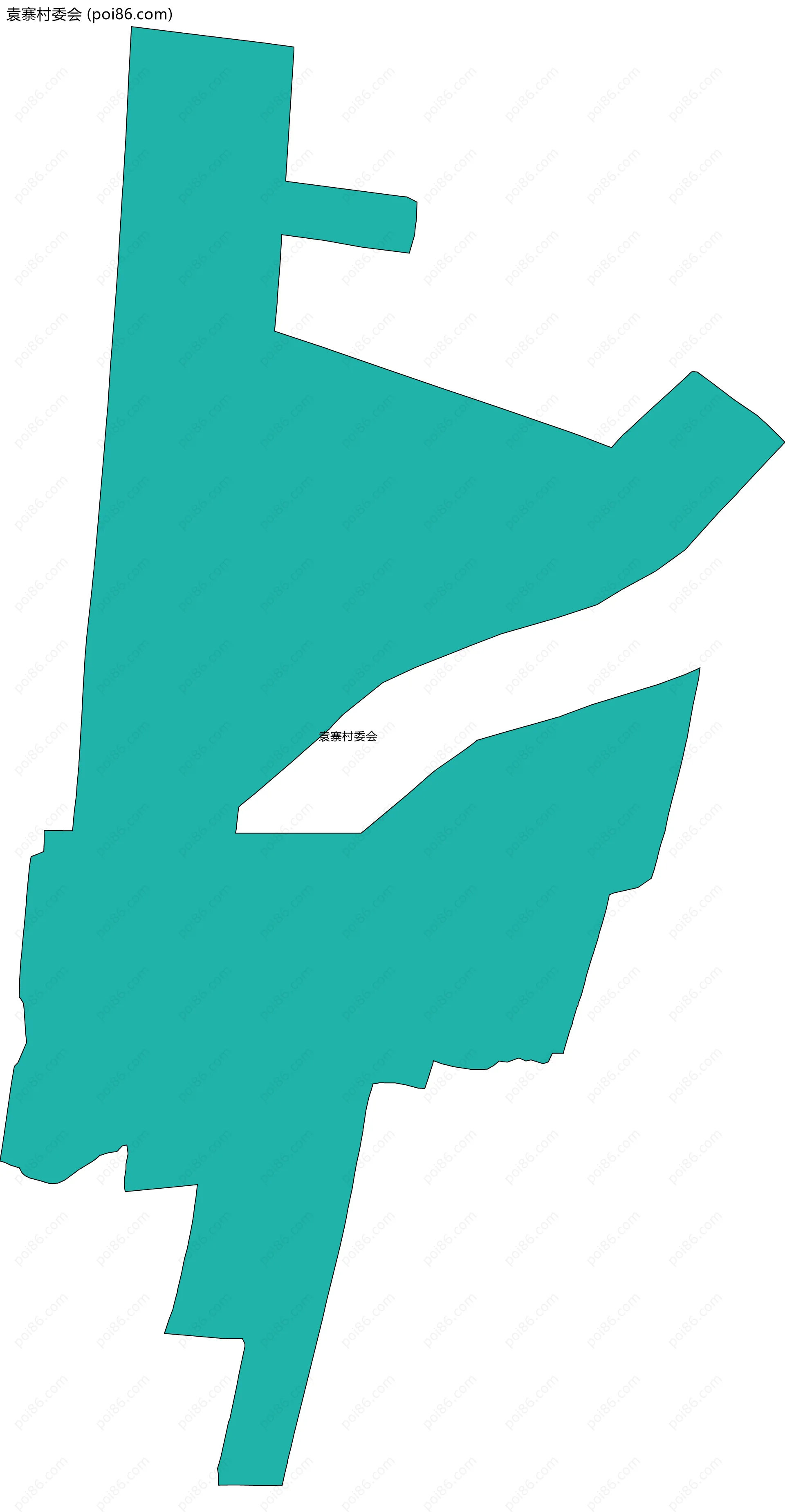 袁寨村委会边界地图