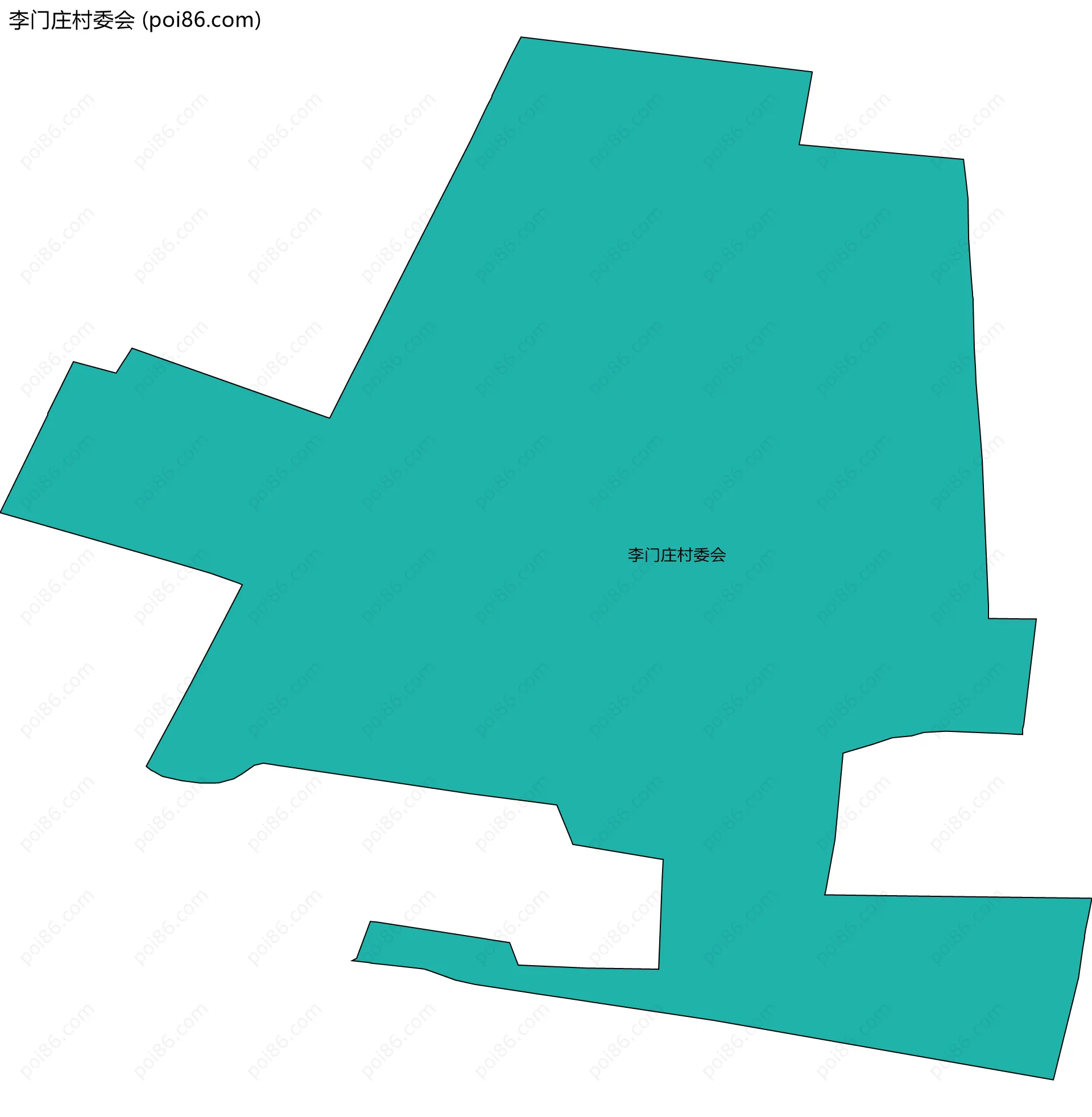 李门庄村委会边界地图
