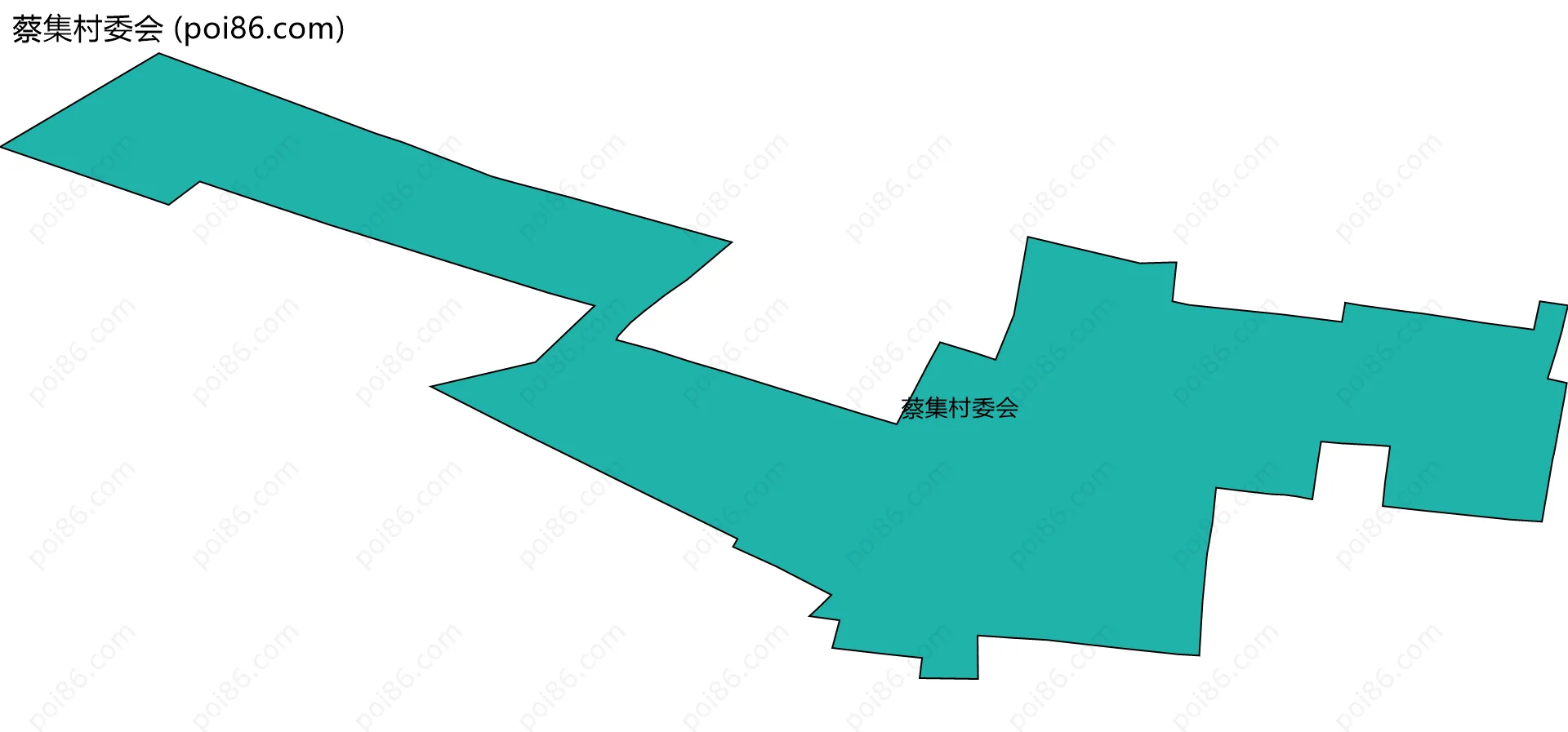 蔡集村委会边界地图