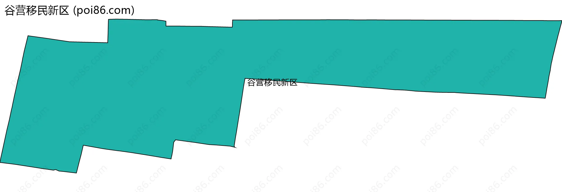 谷营移民新区边界地图