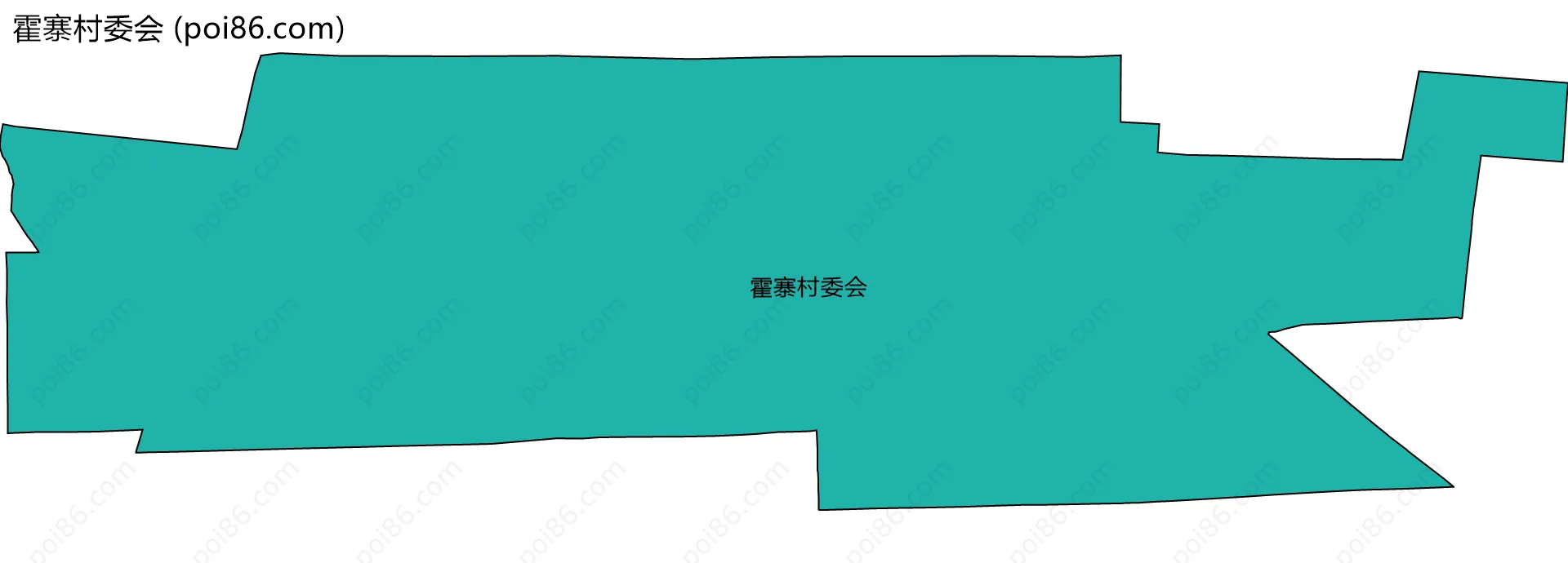 霍寨村委会边界地图