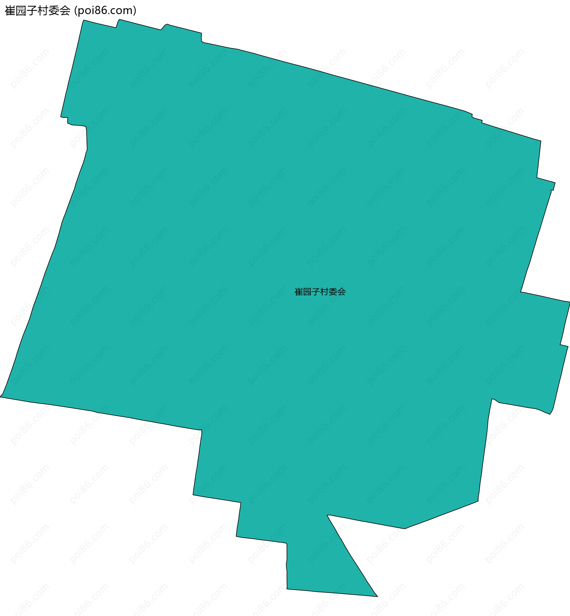 崔园子村委会边界地图