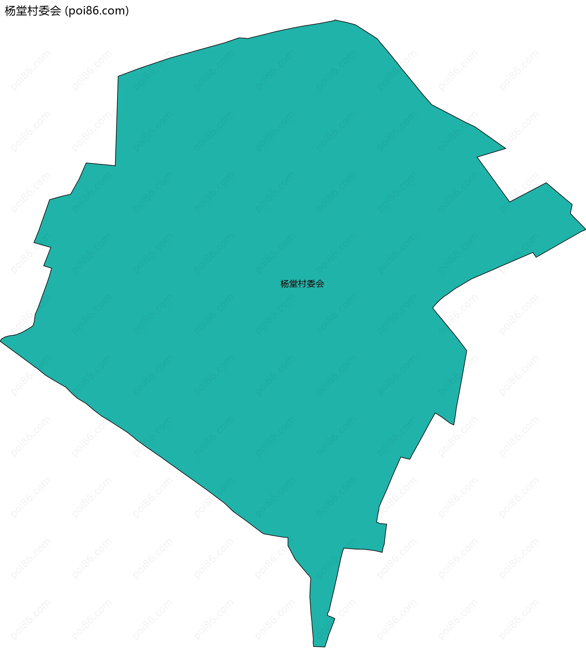 杨堂村委会边界地图