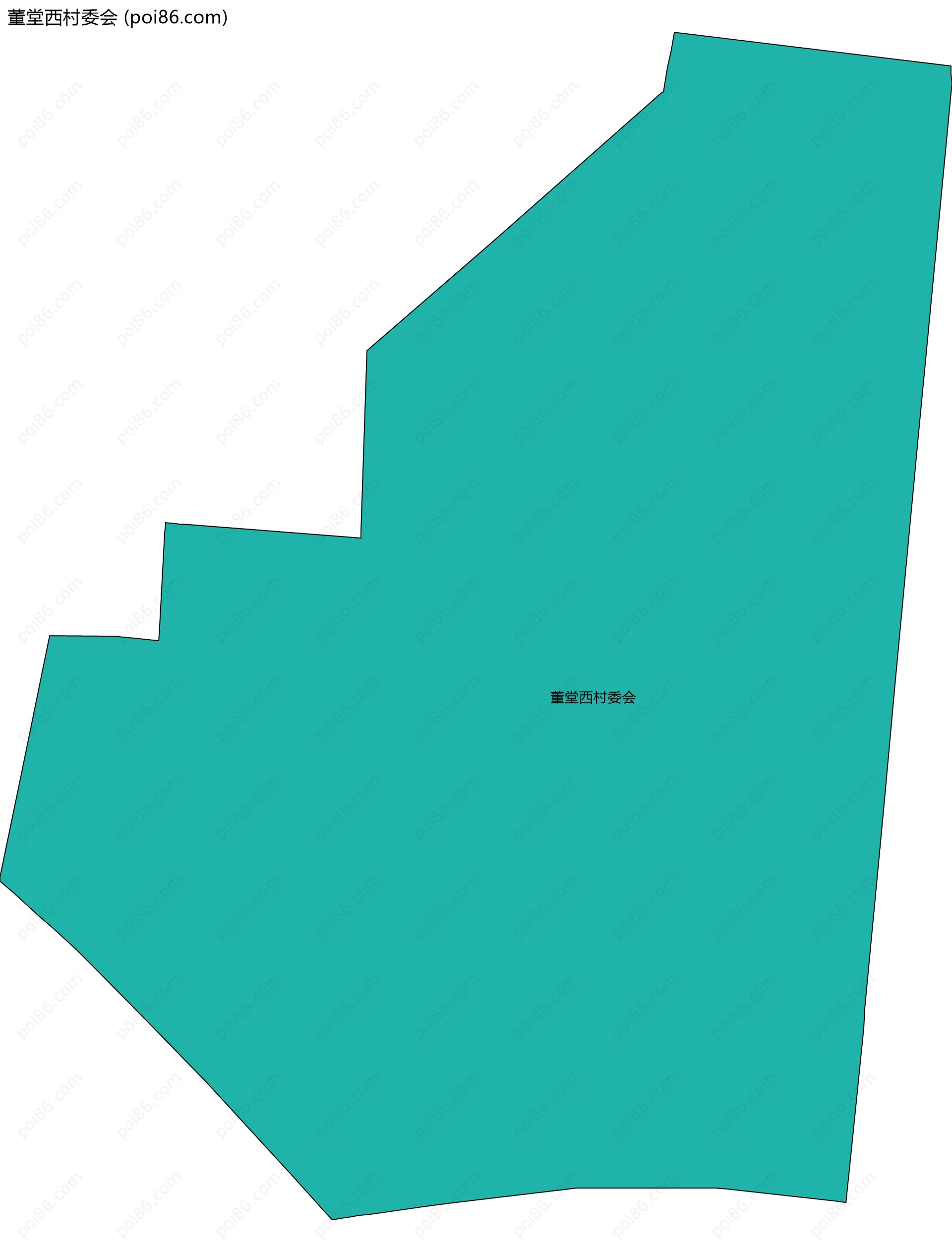 董堂西村委会边界地图