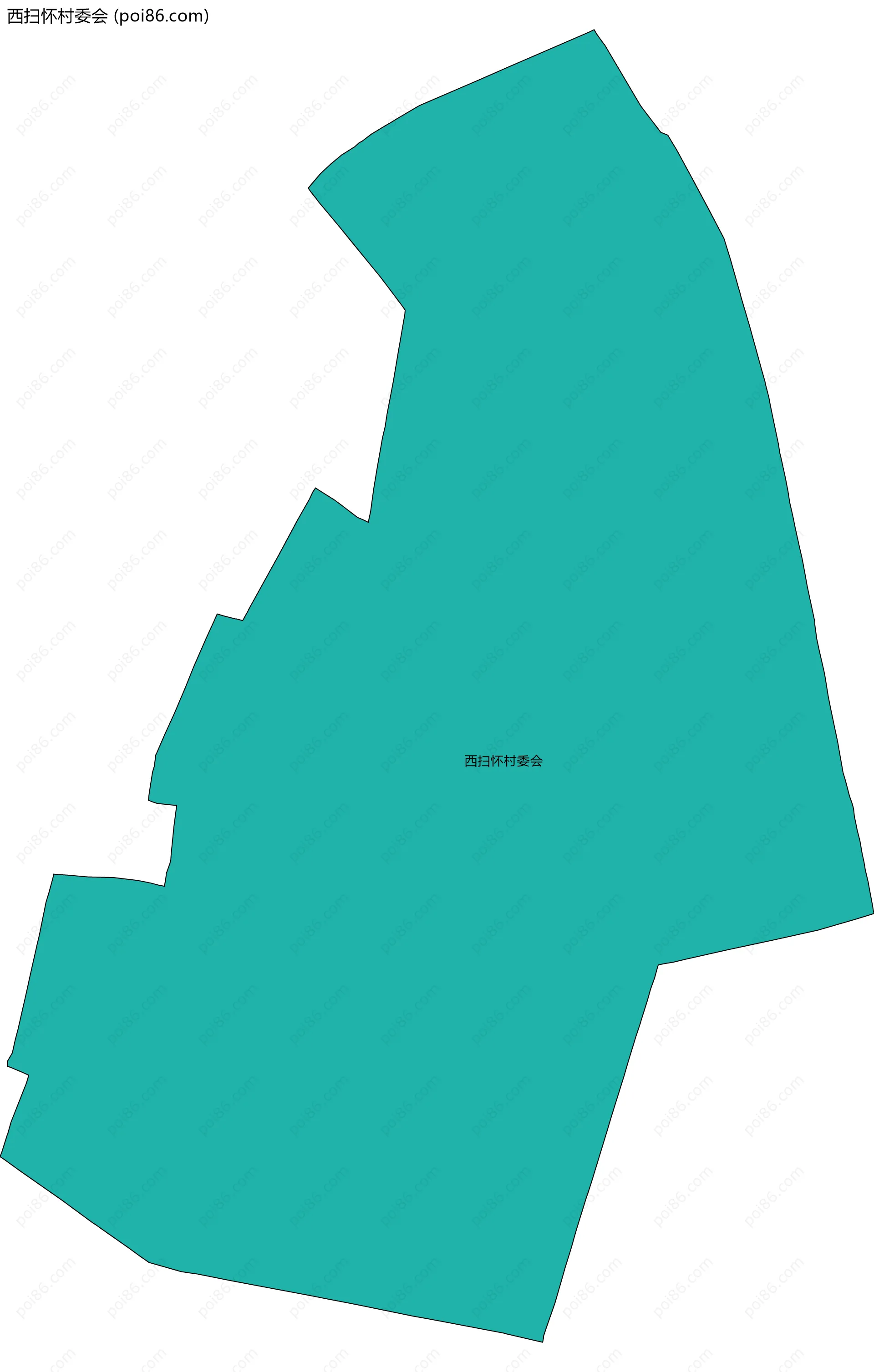 西扫怀村委会边界地图
