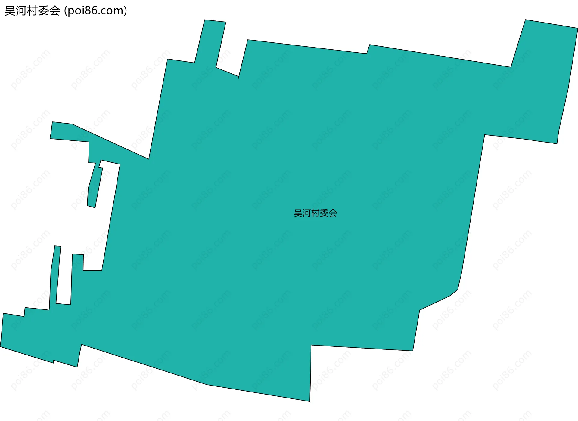 吴河村委会边界地图