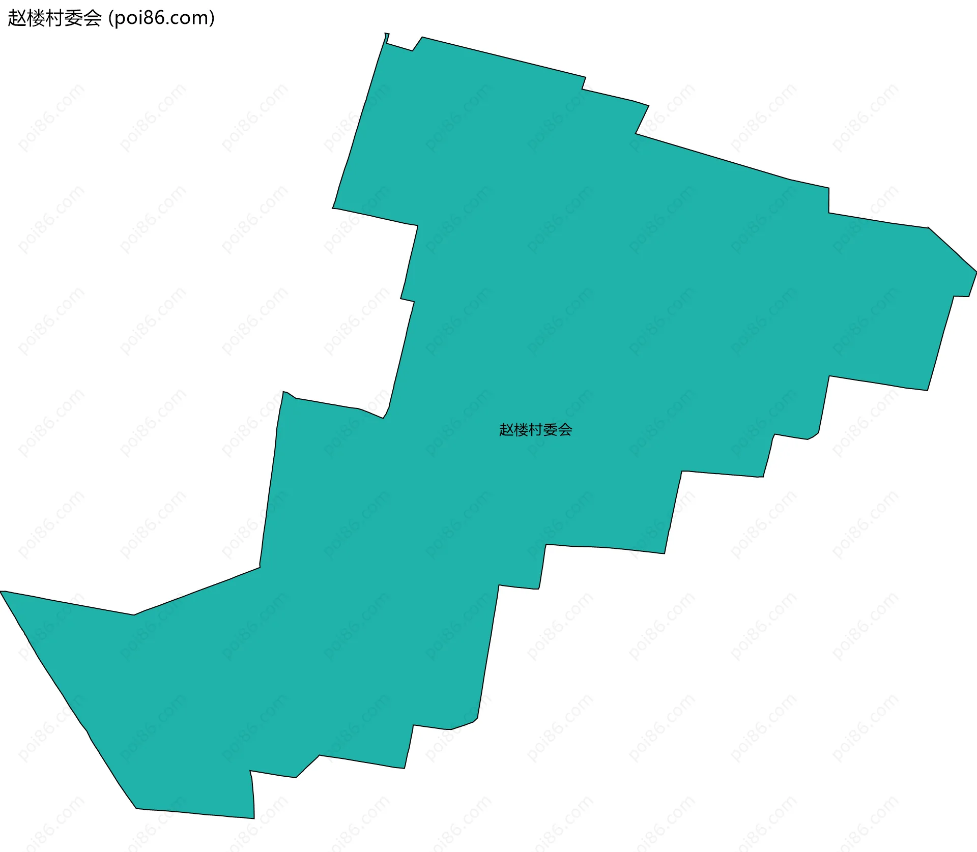 赵楼村委会边界地图