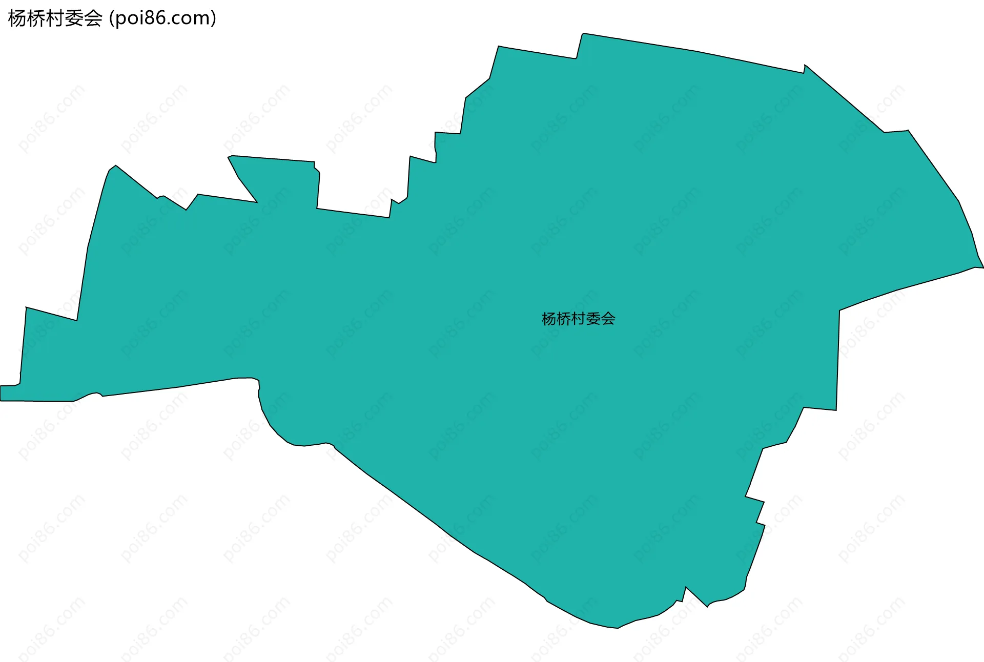 杨桥村委会边界地图