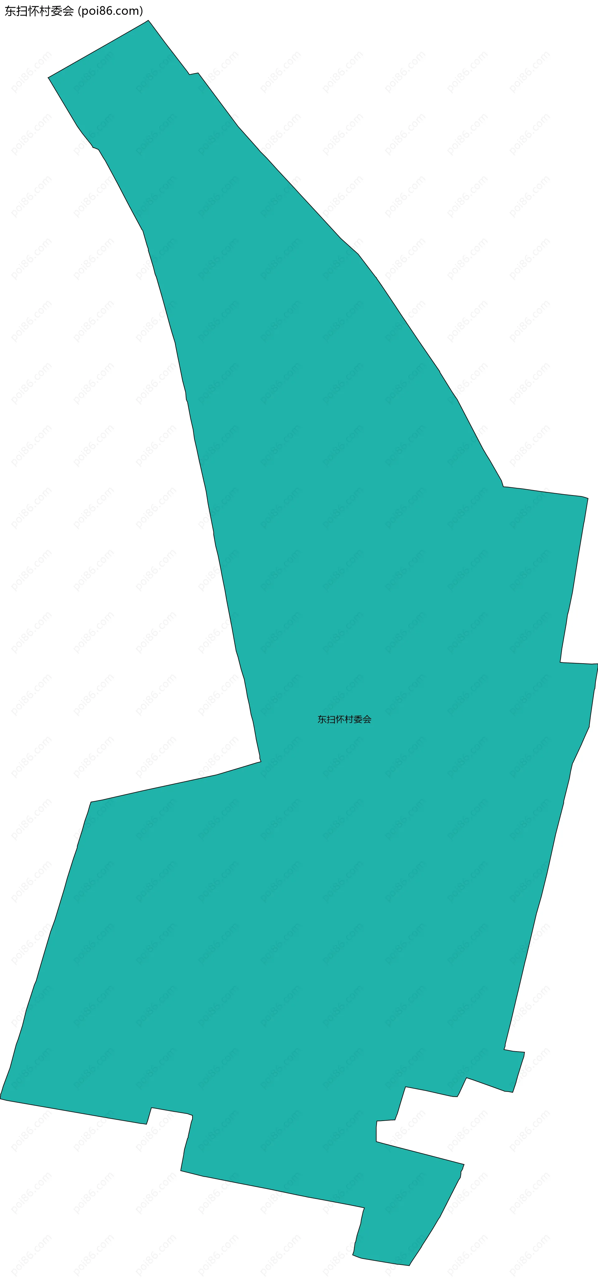 东扫怀村委会边界地图